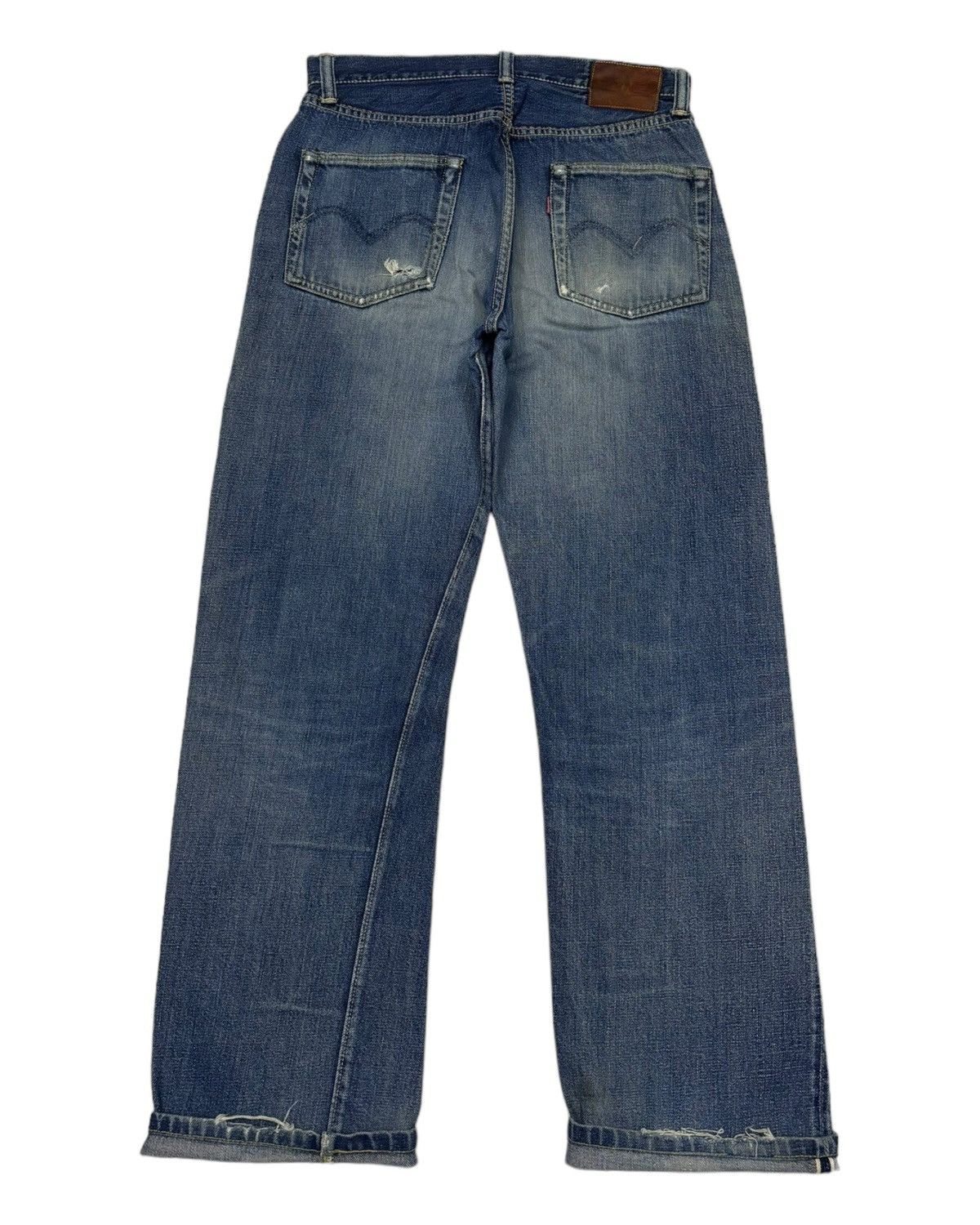 Sugar Cane VINTAGE 80s WAREHOUSE REDLINE SELVEDGE DENIM JEANS Size US 30 / EU 46 - 2 Thumbnail