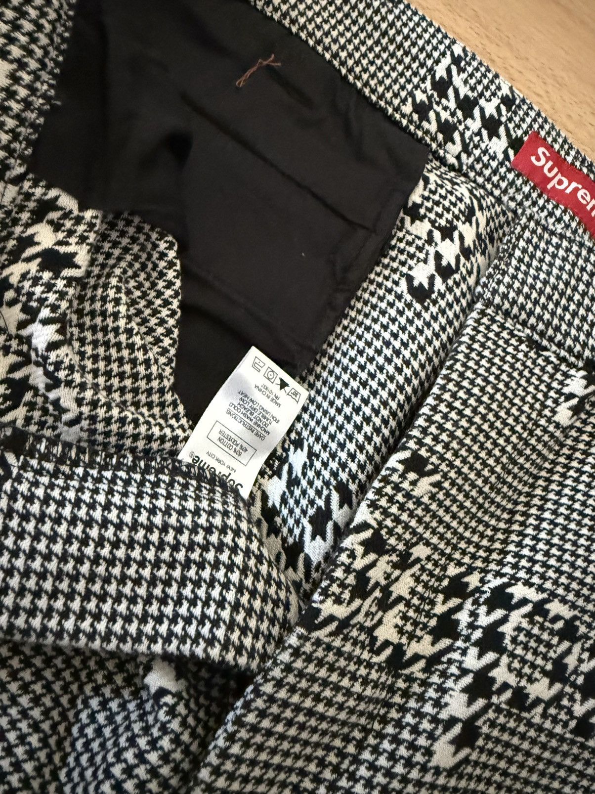 Supreme FW20 Supreme Black houndstooth work pant size 32 pants W32 Size US 32 / EU 48 - 2 Thumbnail