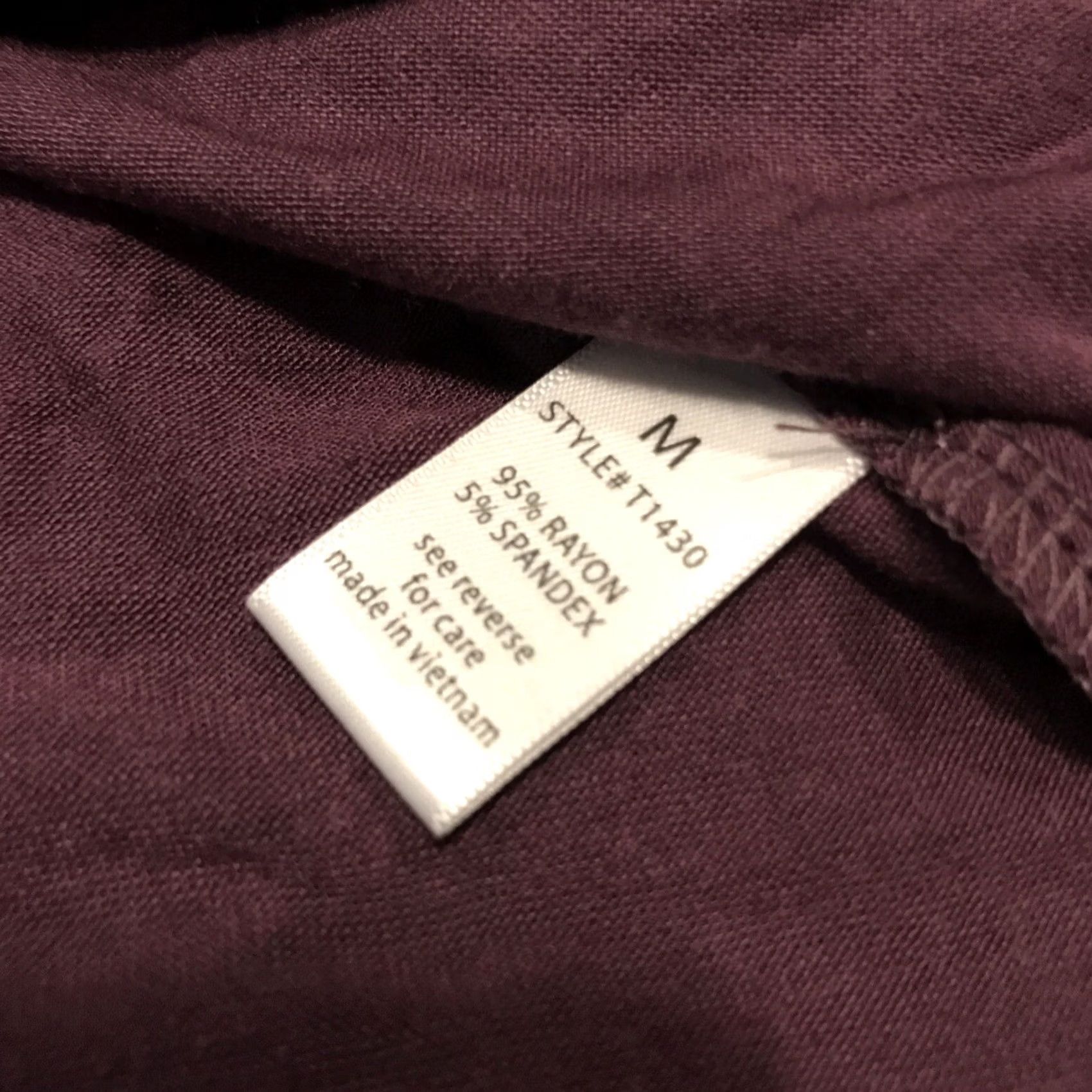 Vintage active usa Womens Blouse Shirt Cap Sleeve Purple Sheer Rayon Blend M Casual 25" Length Regular Womens Size M / US 6-8 / IT 42-44 - 4 Thumbnail