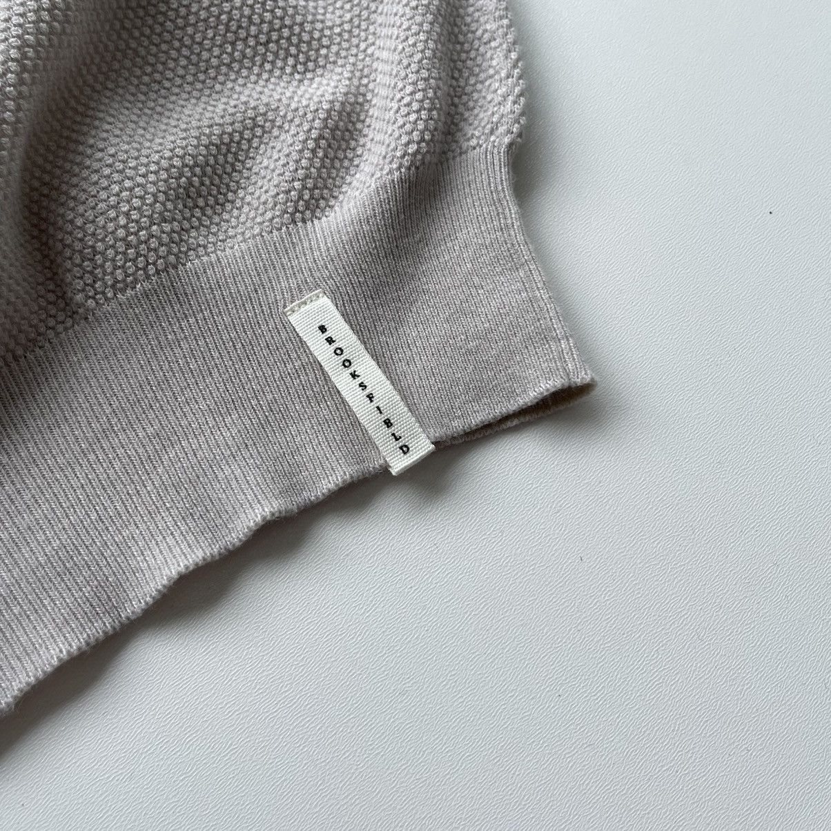 Brooksfield Brooksfield Torino Cotton Knitted Crewneck Sweater Beige Size US M / EU 48-50 / 2 - 5 Thumbnail
