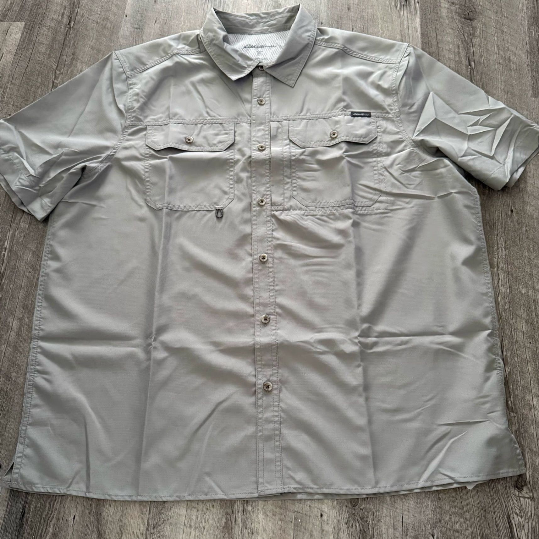 Eddie Bauer Eddie Bauer Shirt Mens XL Limestone Short Sleeve Woven Button Up Tech Vented NEW Size US XL / EU 56 / 4 - 8 Thumbnail