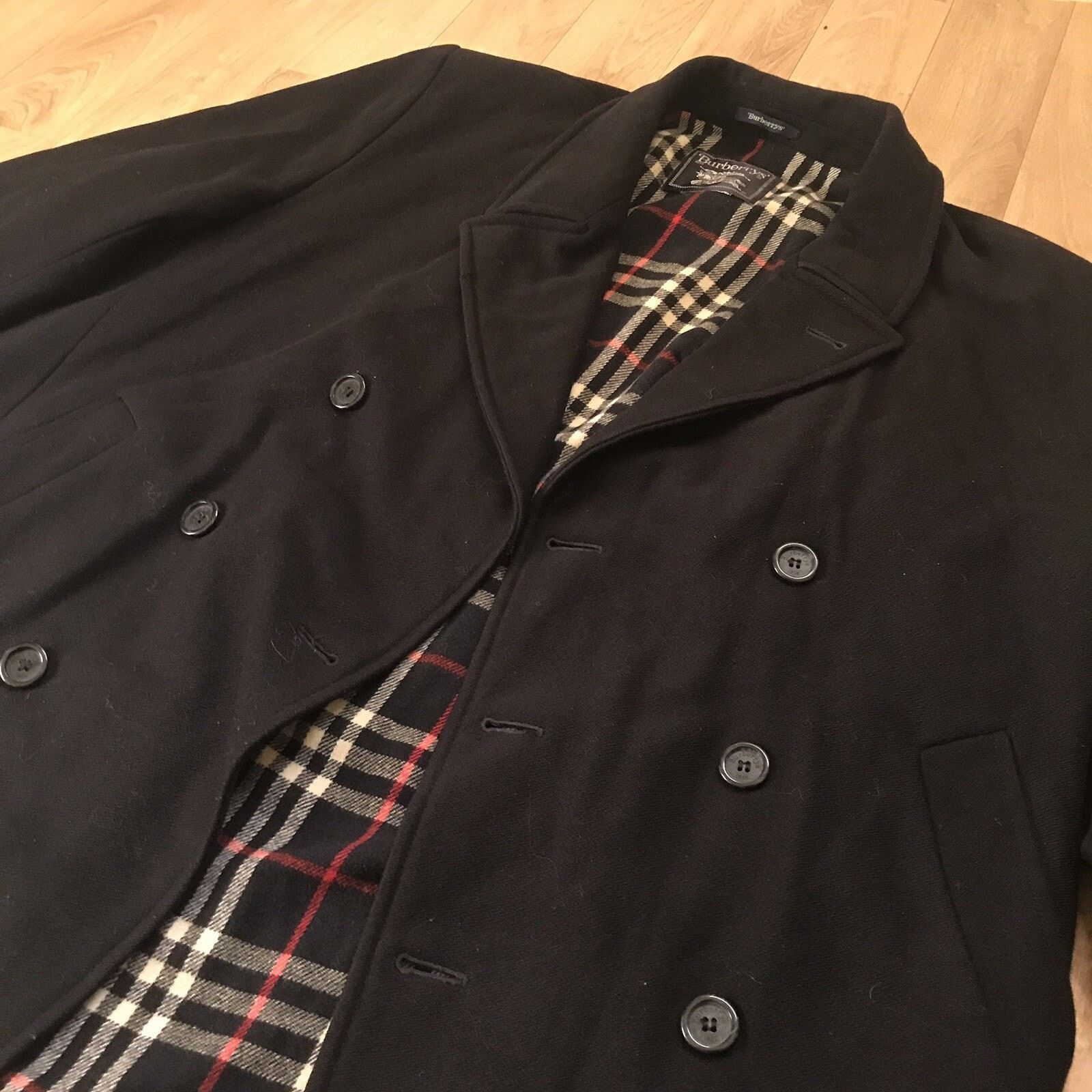 Burberry vintage BURBERRY winter Jacket coat Double Breasted wool Size US XL / EU 56 / 4 - 1 Thumbnail