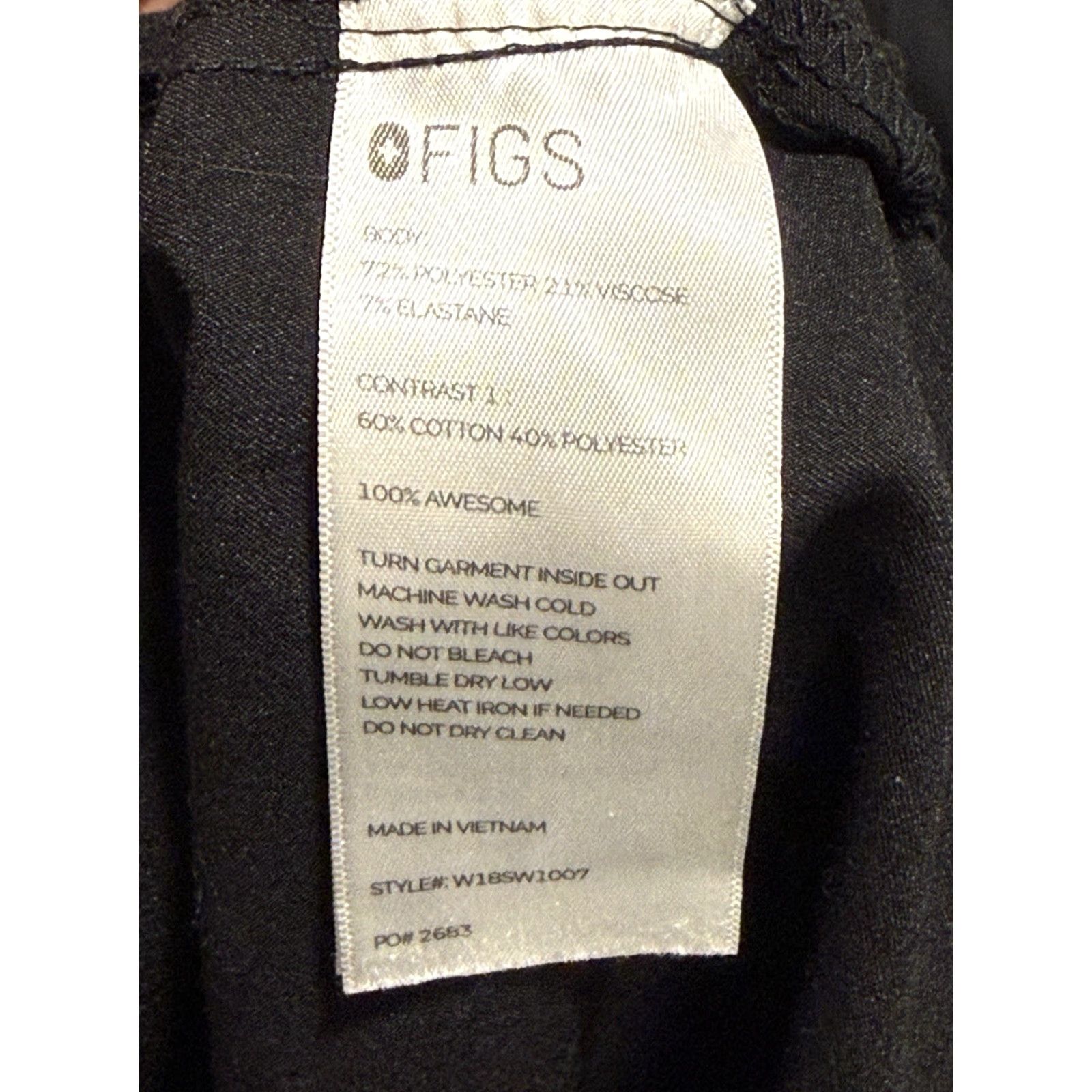 Vintage FIGS Bellery Scrub Jacket Women’s S Black Full Zip Technical Collection Size S / US 4 / IT 40 - 6 Thumbnail