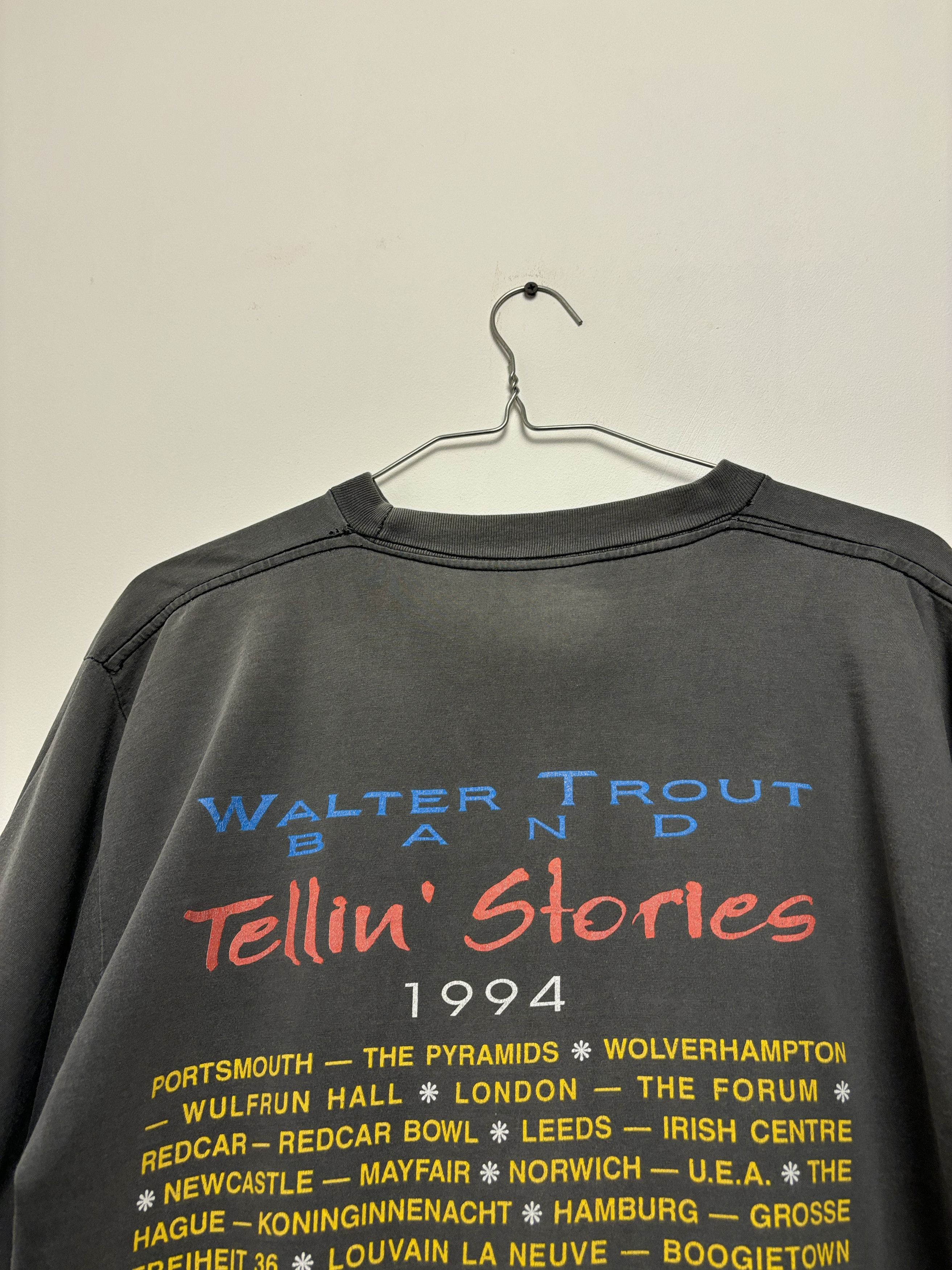 Band Tees Vintage 1994 Walter Trout Band Tour Faded Tee Size US XL / EU 56 / 4 - 9 Thumbnail