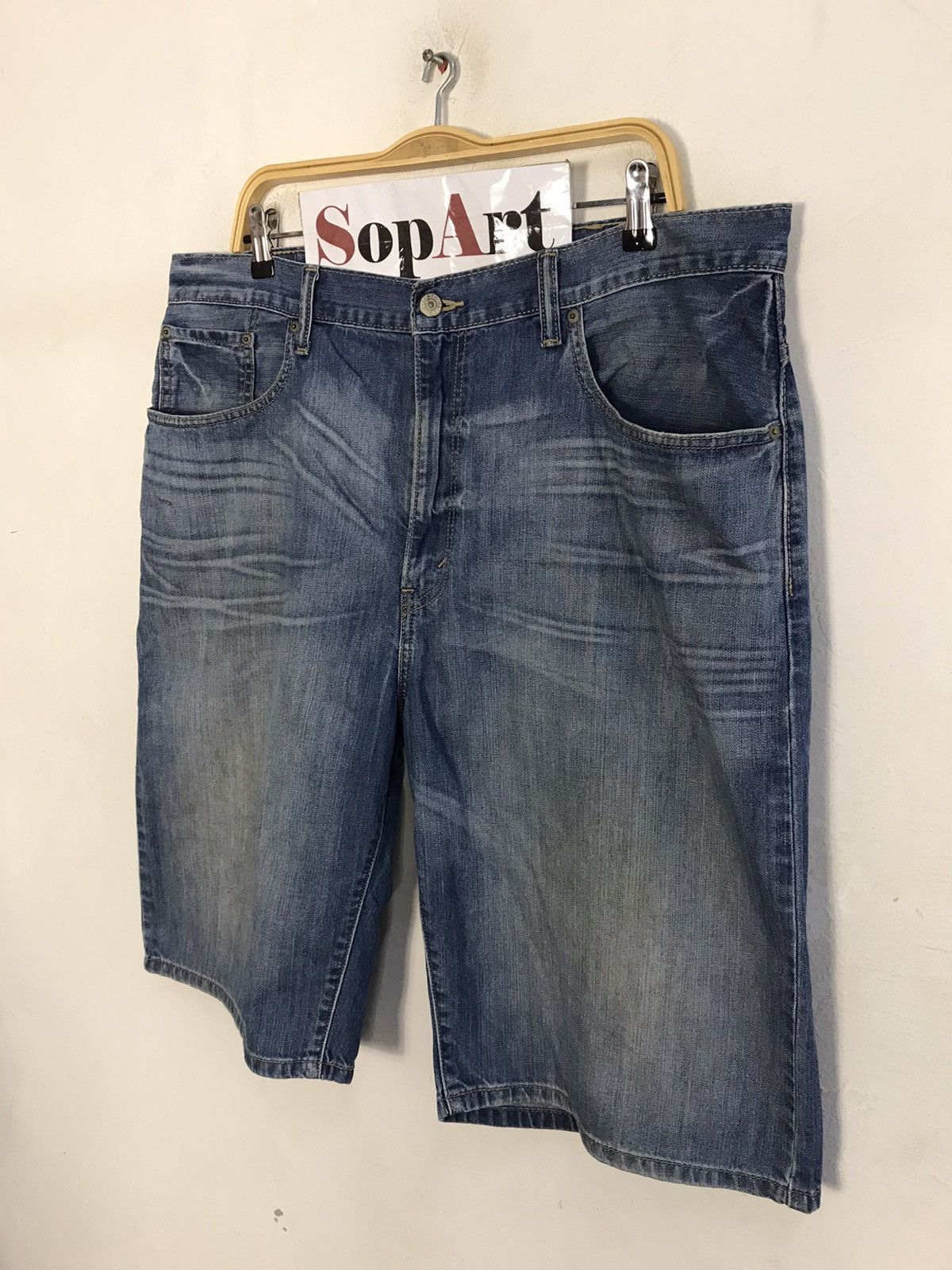 Japanese Brand × Levi's Vintage Levi’s 569 Workwear Short Pants Zipper Style Size US 38 / EU 54 - 4 Thumbnail