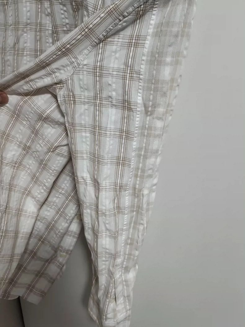 Loewe LOEWE Long sleeve shirt with patchwork plaid and leather b Size S / US 4 / IT 40 - 8 Thumbnail