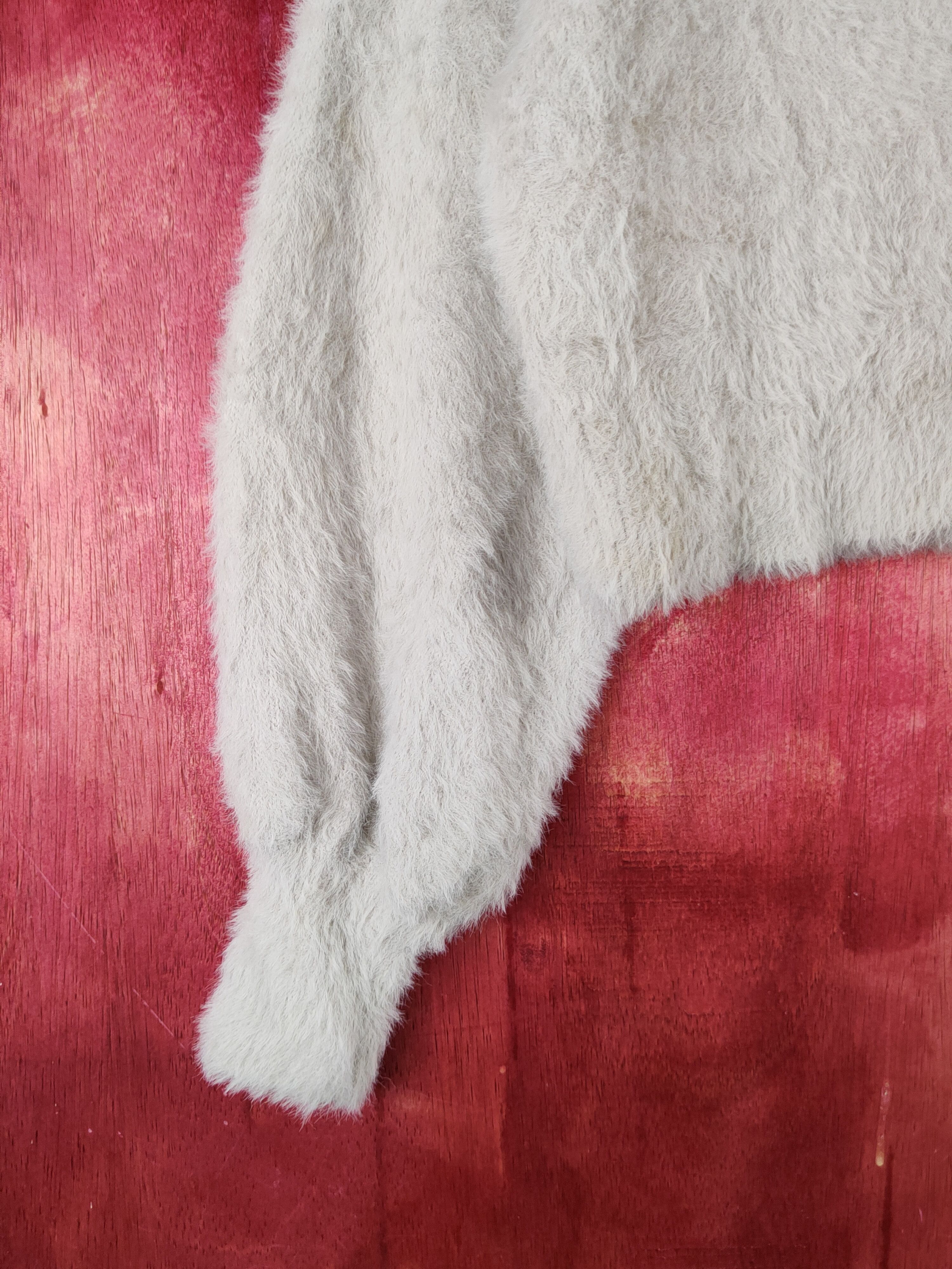 Japanese Brand Free's Mart Gray Shag Shaggy Fur Mohair Knitwear #S1924 Size S / US 4 / IT 40 - 4 Thumbnail