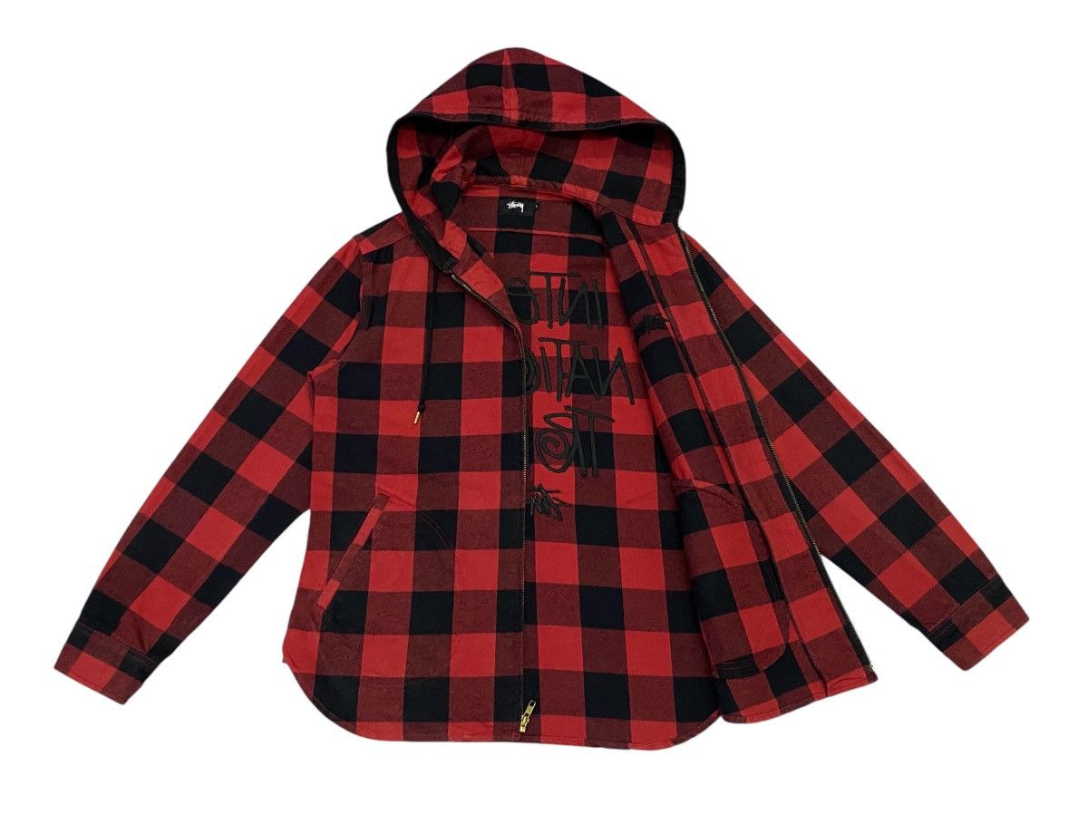 Stussy International Tribe Flannel Zipper Hoodie