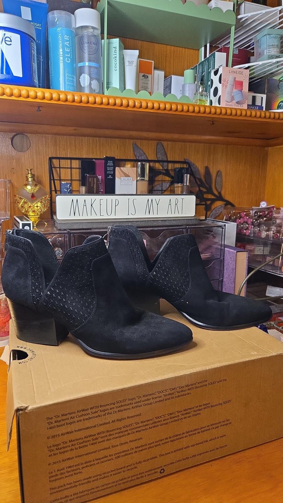 Vince Camuto Vince Camuto Black Suede Booties Size US 9.5 / IT 39.5 - 1 Thumbnail