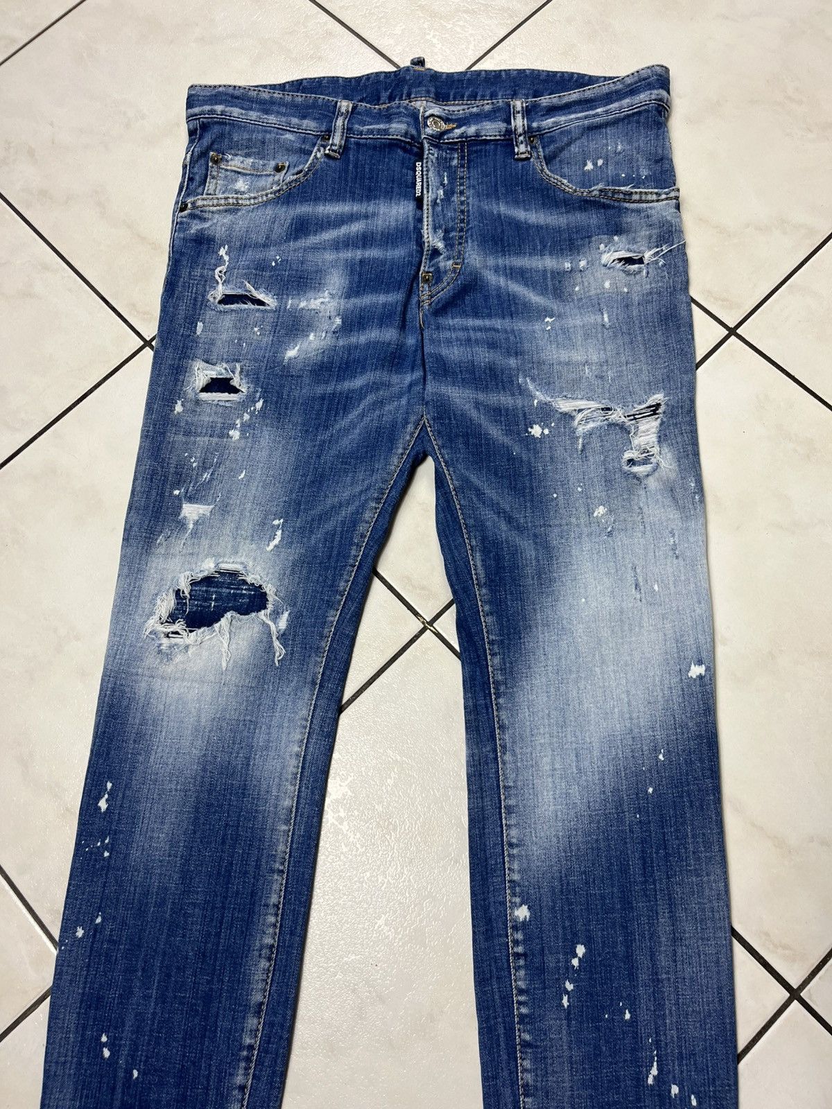 Designer × Dsquared2 Dsquared2 distressed denim skater jeans pants washed ripped Size US 34 / EU 50 - 4 Thumbnail