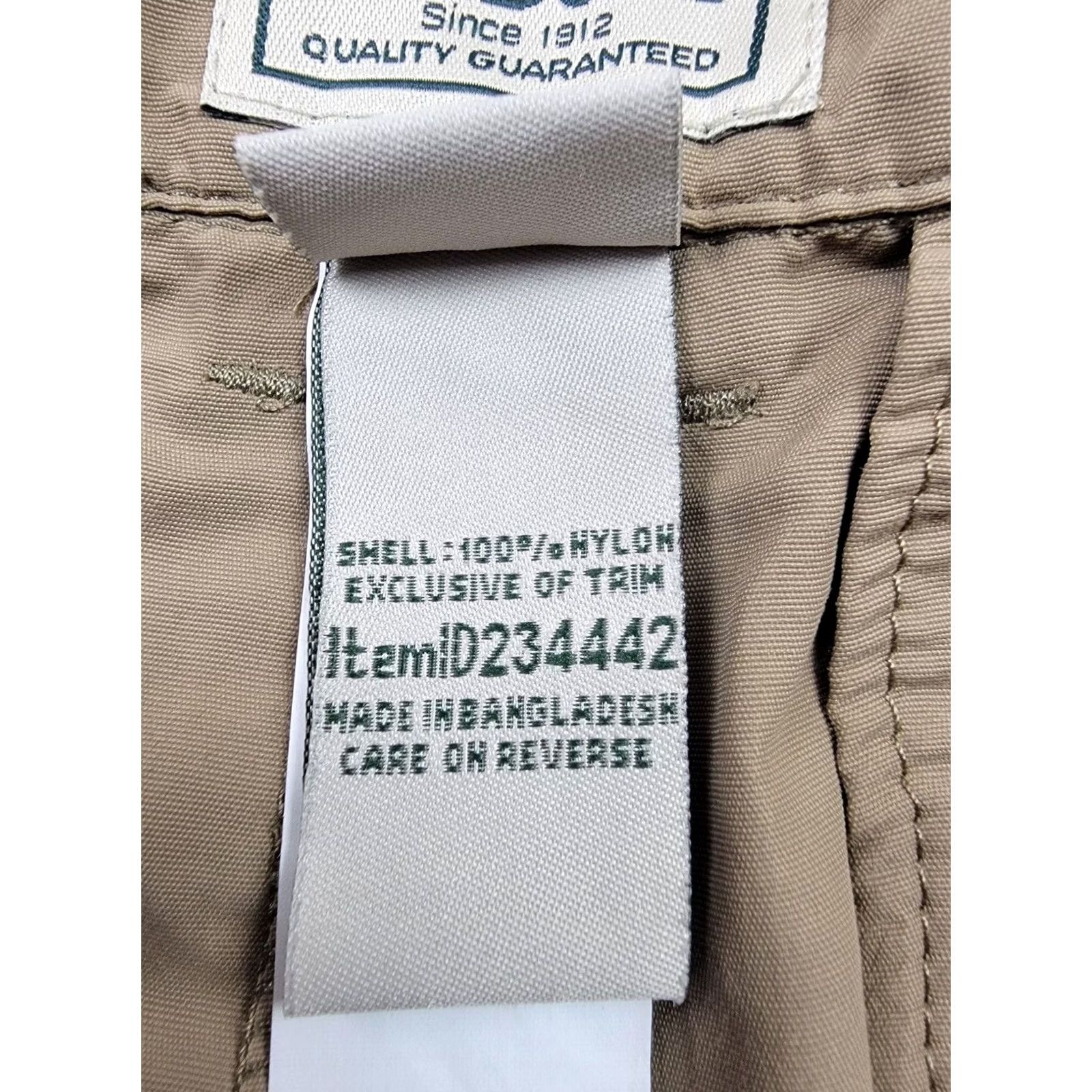 Vintage LL Bean Pants Mens Large Brown Nylon Cargo Belted Outdoor Hiking Camping Fishing Shirt Pants (Cargo) Men Regular Brown Size US 33 - 7 Thumbnail
