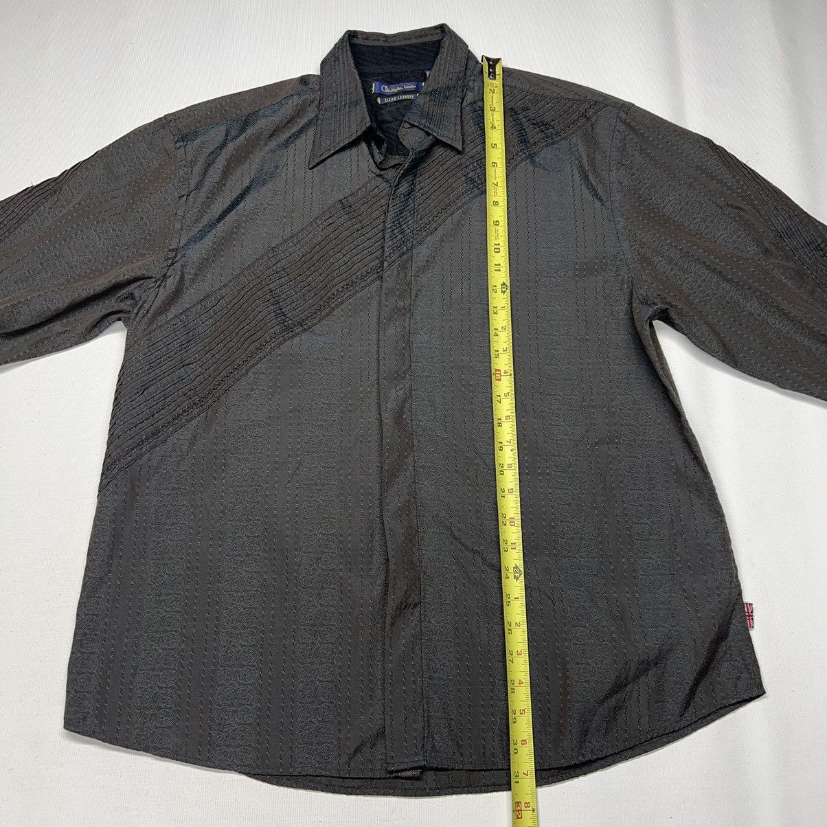 English Laundry English Laundry Christopher Wicks Shirt Brown Embroidered Size US XXL / EU 58 / 5 - 16 Thumbnail