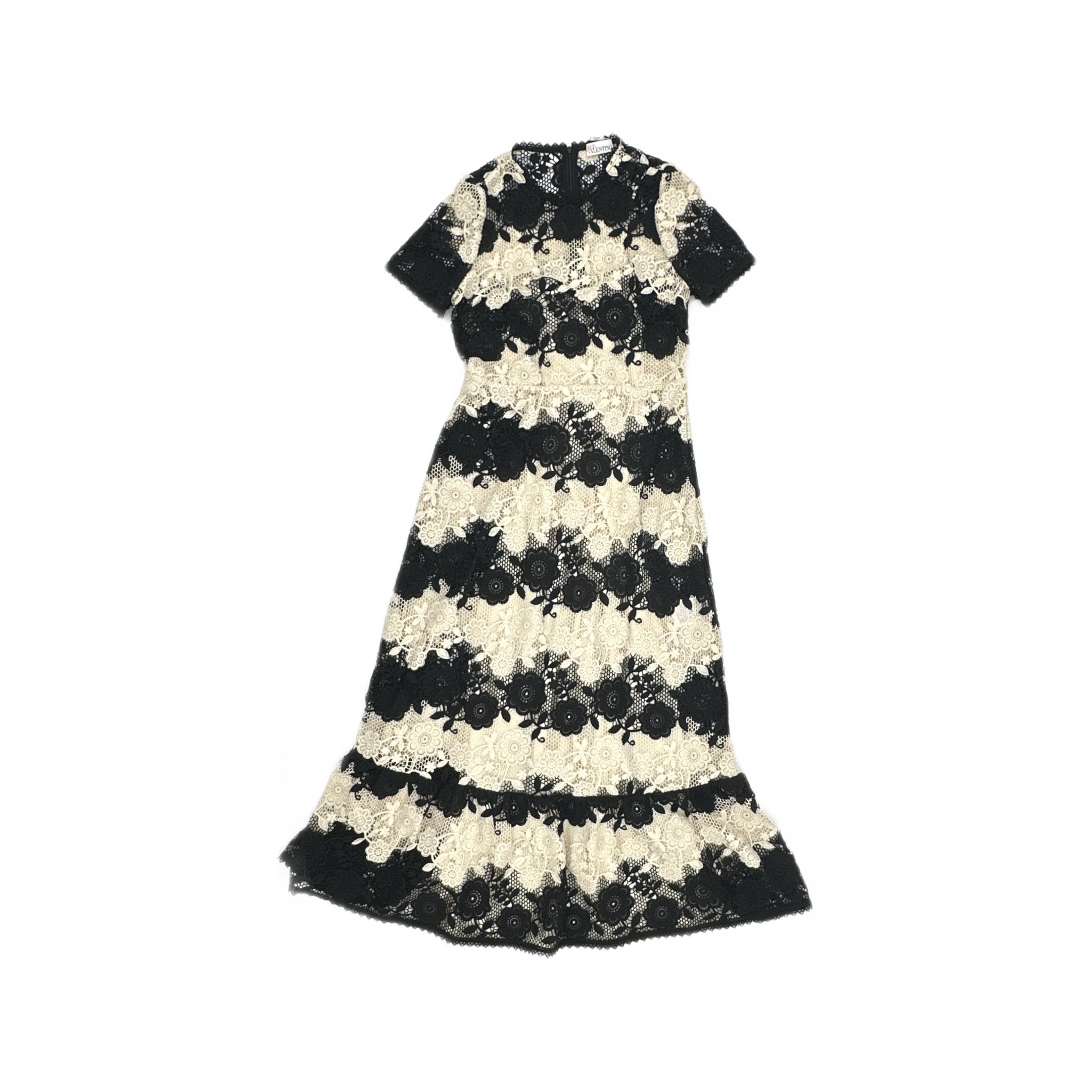 RED Valentino RED VALENTINO Floral Lace Midi Dress IT 44 Size M / US 6-8 / IT 42-44 - 1 Thumbnail