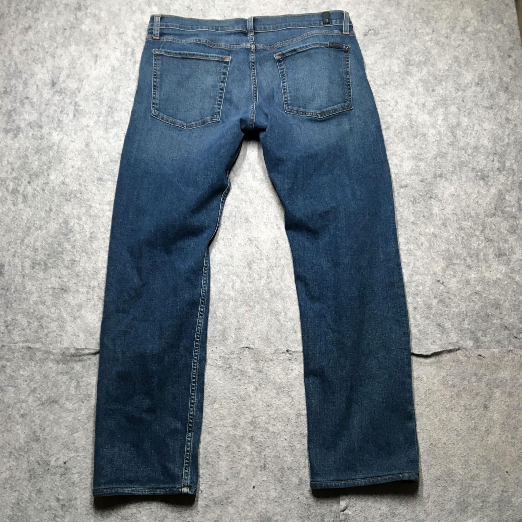 7 For All Mankind 7 For All Mankind Slimmy Jeans Mens 36x32 Blue Slim Straight Medium Wash Denim Jeans Slimmy Model Mens 36 Inseam 32 Size US 36 / EU 52 - 6 Thumbnail