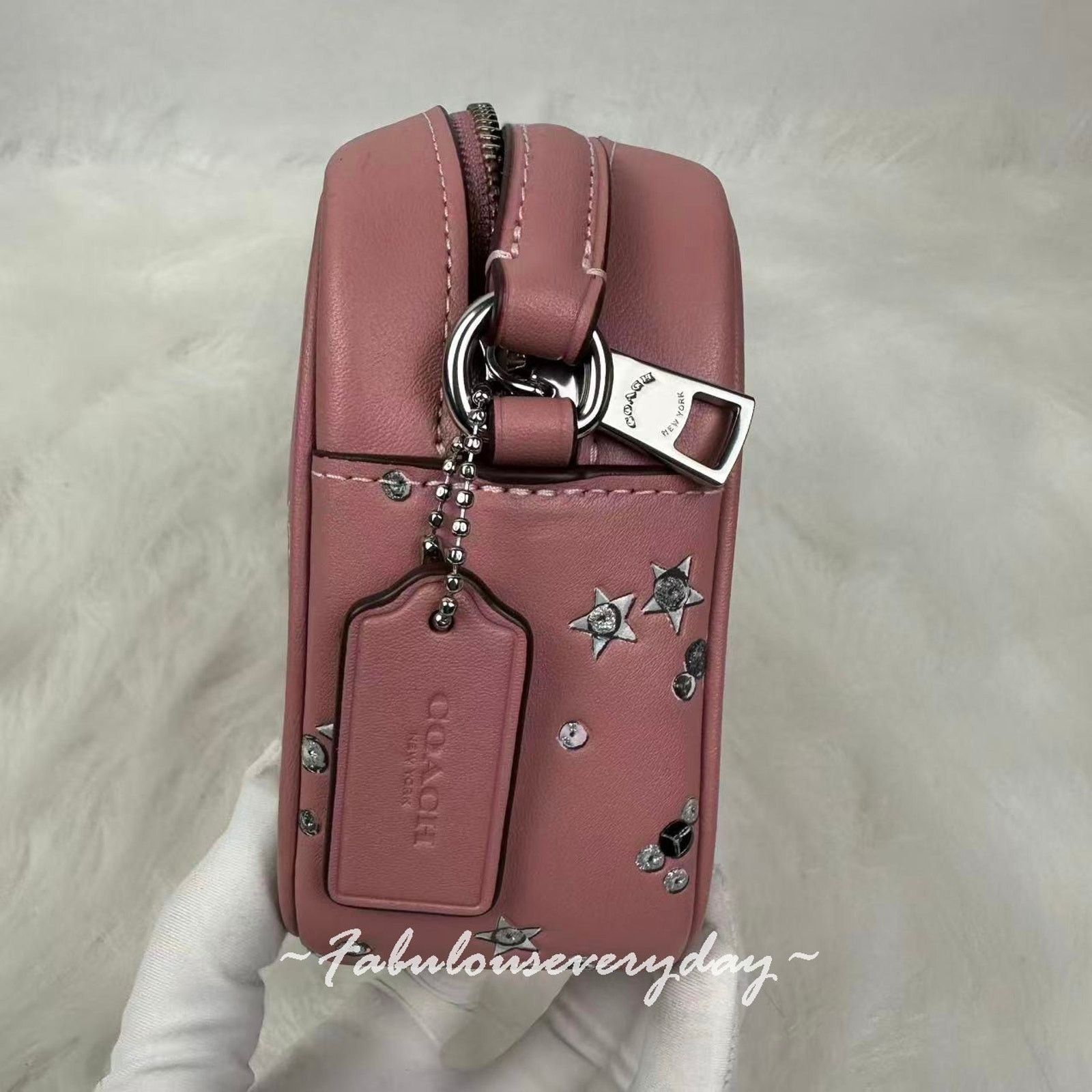 Coach Coach Mini Jamie Camera Crossbody Star Print/Sv/Dusty Pink Size ONE SIZE - 3 Thumbnail