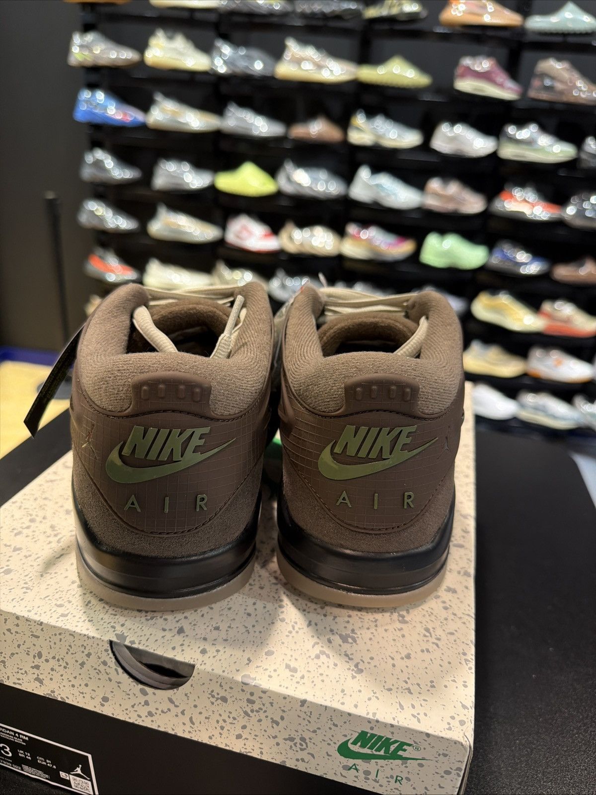 Jordan Brand Air Jordan 4 RM 'Ironstone' Travis Brown Sneakers, Size 13 Size US 13 / EU 46 - 10 Thumbnail