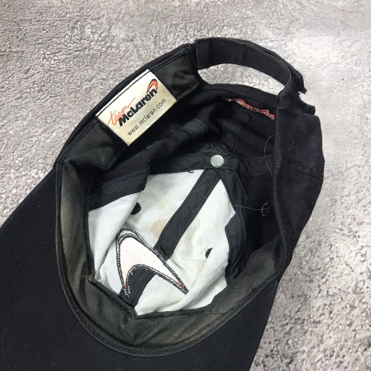 Vintage Vintage Y2K McLaren Mercedes Streetwear Cap Archive Logo OS Size ONE SIZE - 4 Thumbnail