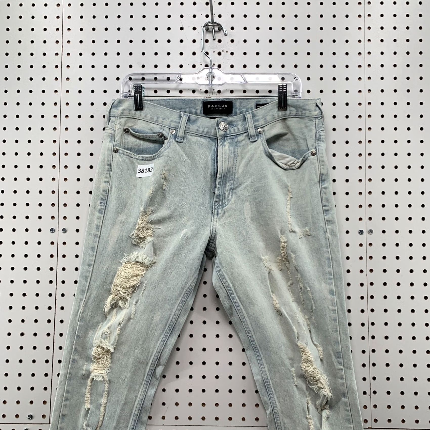 Pacsun PacSun Jeans Mens Size 32x32 Fits 32x30 Distressed Denim Comfort Stretch Skinny Size US 32 / EU 48 - 2 Thumbnail