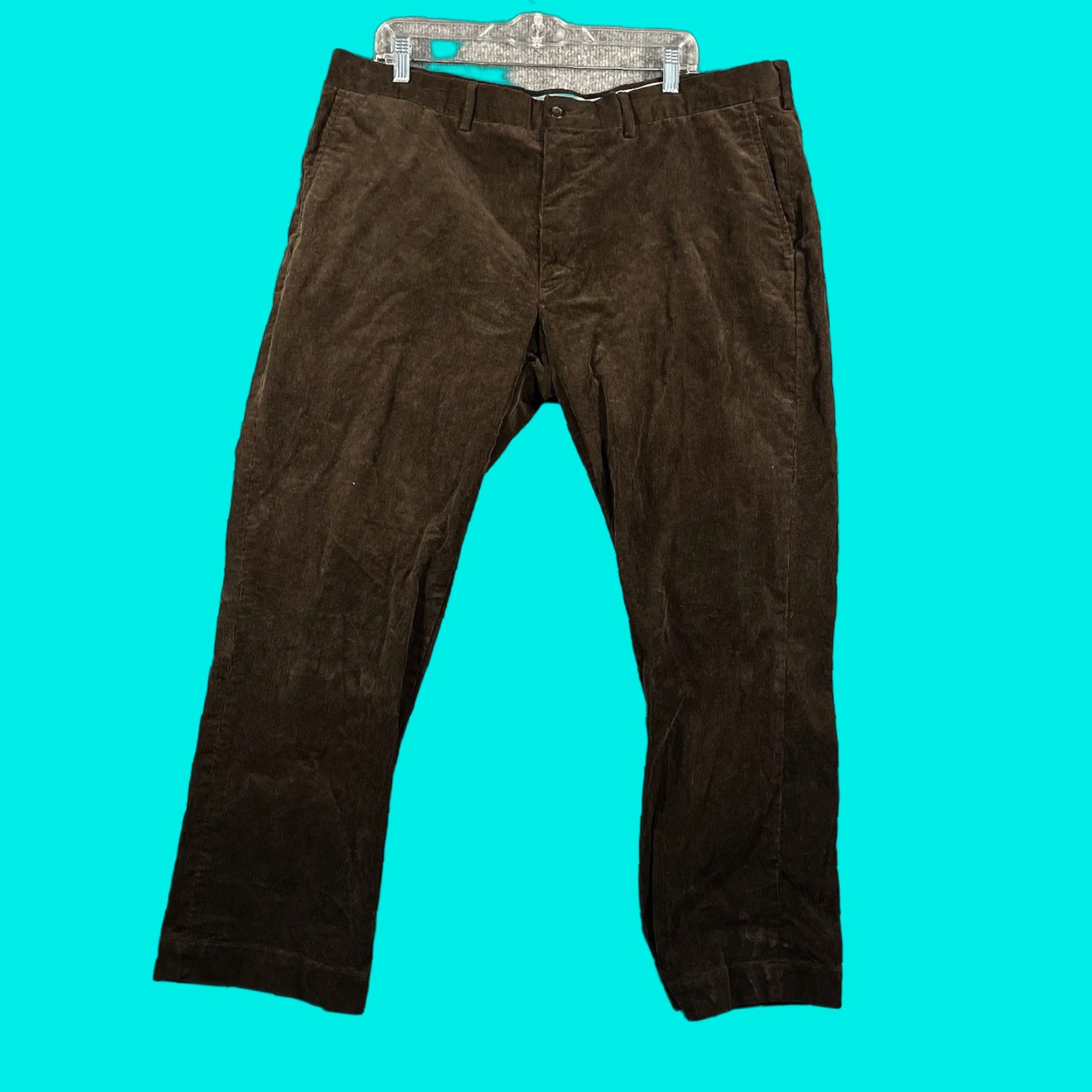 Polo Ralph Lauren Polo Ralph Lauren Pants SlIM Straight Mens 40x30 Brown Corduroy Stretch Slim Fit Chino Modern Preppy Mens Size US L / EU 52-54 / 3 - 1 Thumbnail