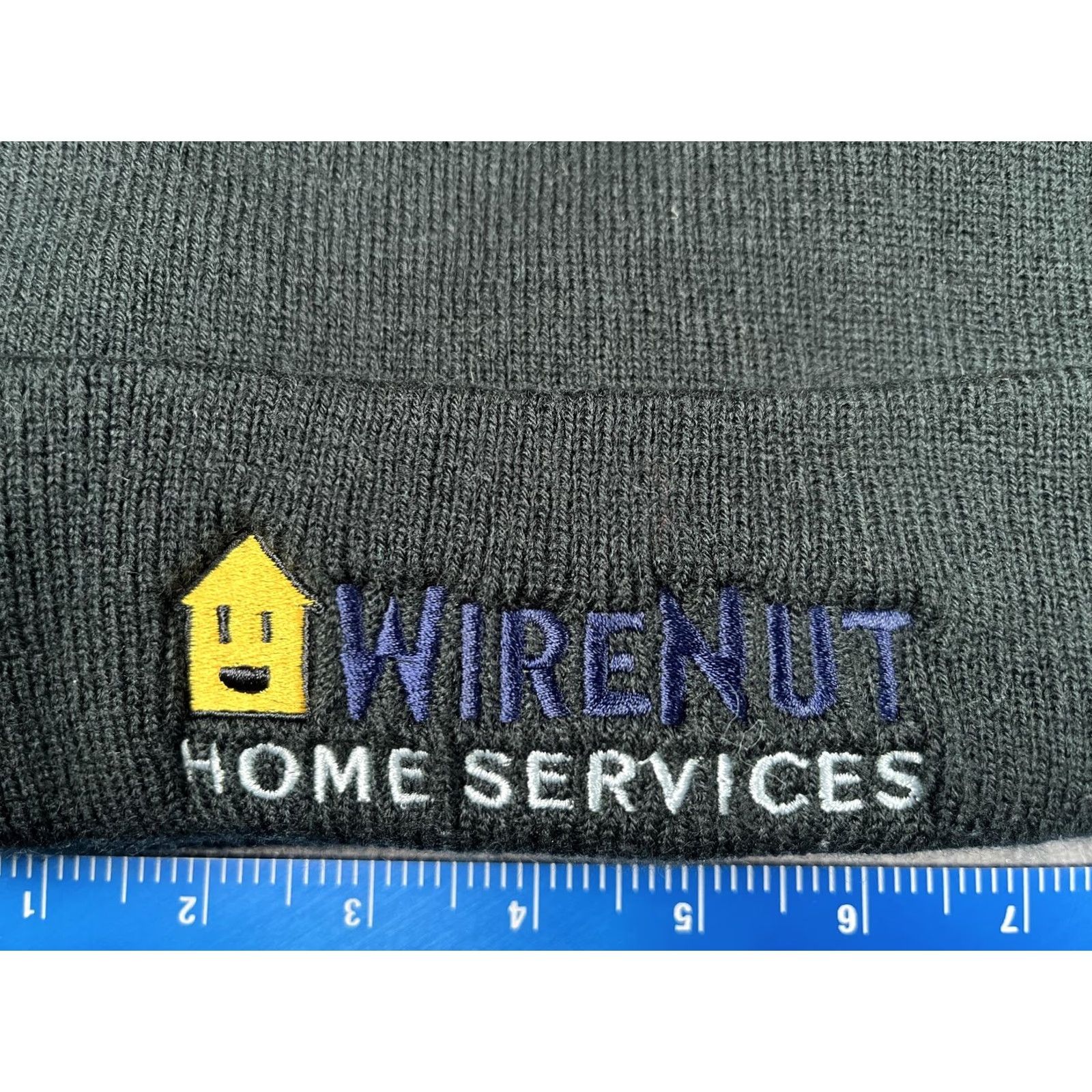 Port & Company Port & Company Beanie Mens One Size Black Lined Thermal Insulated Knit Wool Wirenut Home Services Embroidered Fold-Up Cuff Hat Size ONE SIZE - 2 Thumbnail