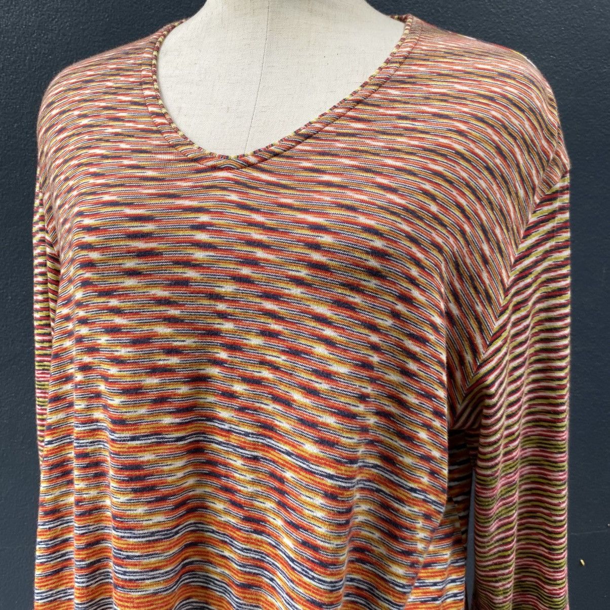 Missoni Missoni Multicolor Knit V-Neck Dress Size M / US 6-8 / IT 42-44 - 16 Thumbnail