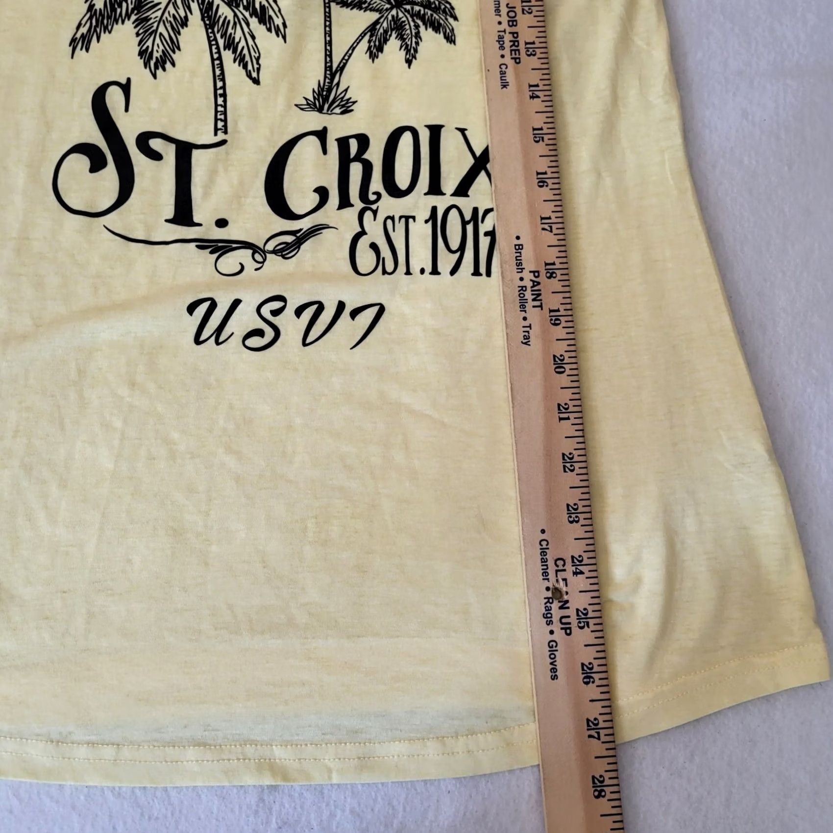 Vintage KIWI & PUNCH JUNION'S ST.CROIX Print Tank Top L WOMEN Sleeveless Round Neck Yellow Cotton Blend, Polyester XS? Size L / US 10 / IT 46 - 6 Thumbnail