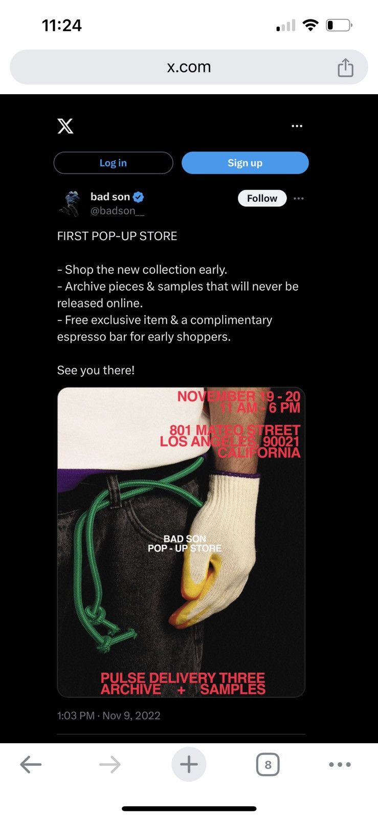 Bad Son 2022 LA POP UP EXCLUSiVE SPCTRM PULSE STAR BEANiE 1 of 40 Size ONE SIZE - 7 Thumbnail