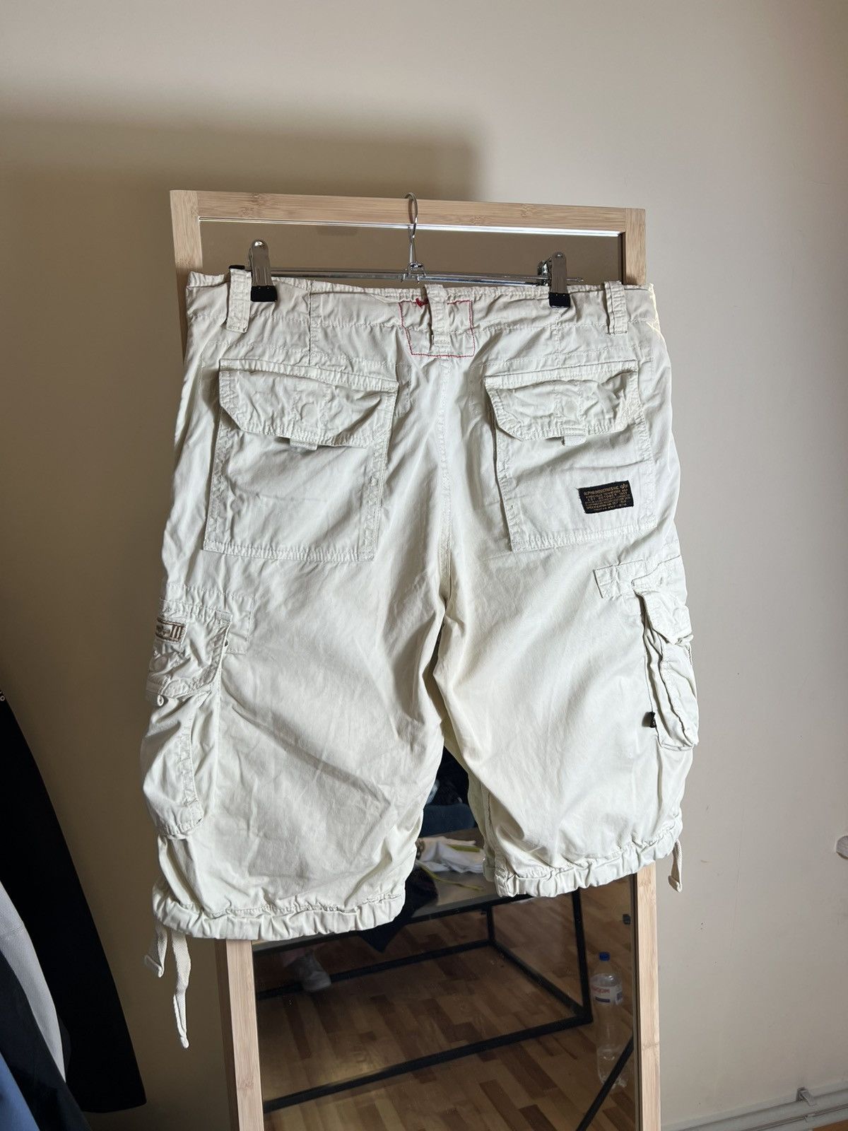 Alpha Industries Y2K Alpha Industries Military Cargo Shorts — Beige Utility Size US 36 / EU 52 - 9 Thumbnail