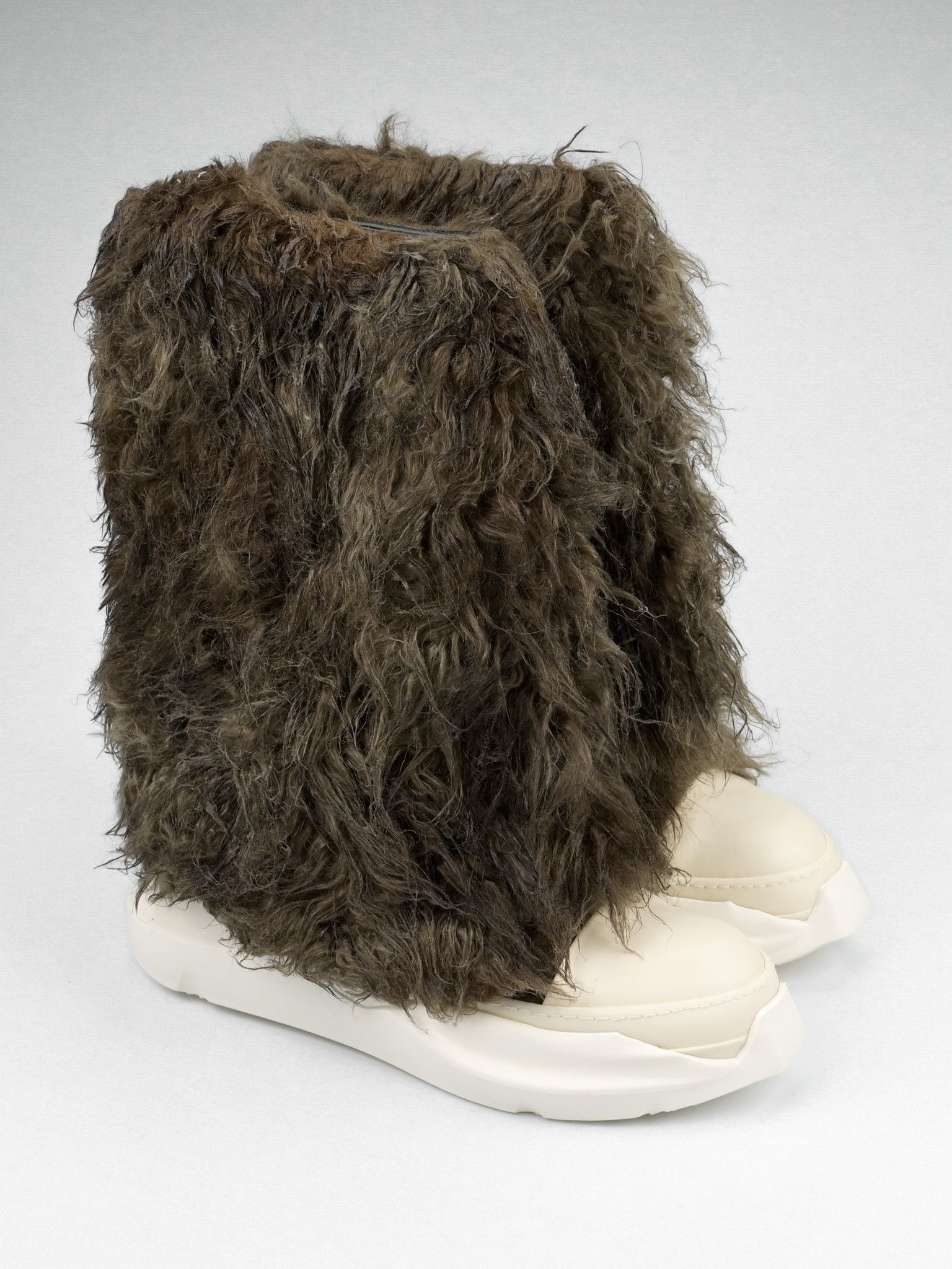 Rick Owens Drkshdw Faux-Fur Abstract Boots Size US 11 / EU 44 - 1 Thumbnail