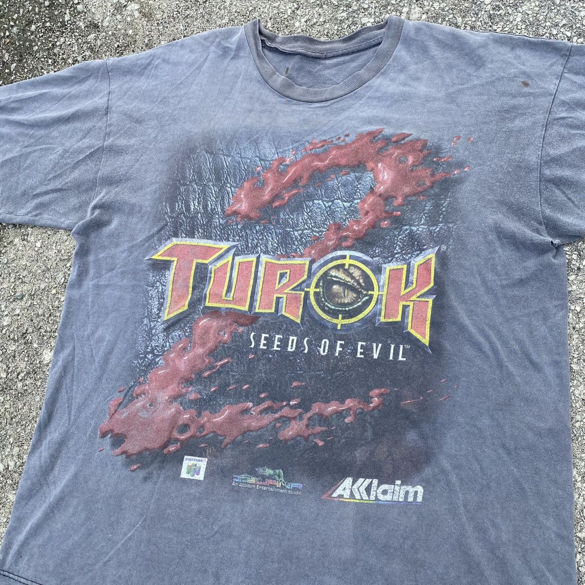 Nintendo × Vintage Vintage Turok 2 Promo Game Tee Sega PlayStation Nintendo Size US XL / EU 56 / 4 - 1 Thumbnail