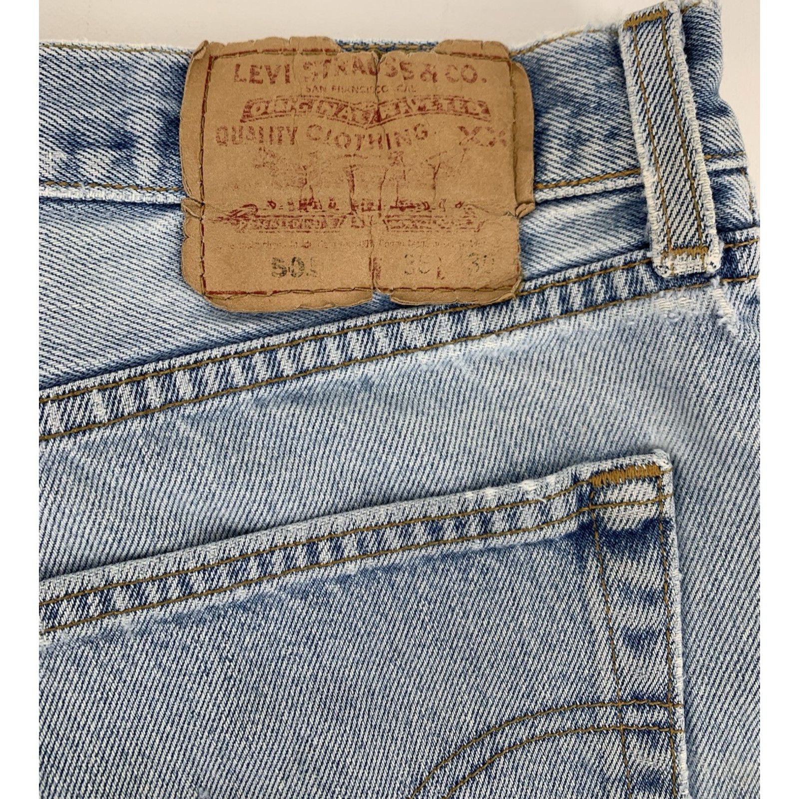 Levi's VTG Levi's 501 Button Fly 36x30" Jeans USA MADE Distressed Size US 36 / EU 52 - 4 Thumbnail