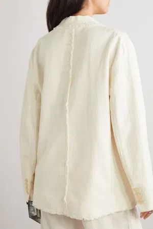 Acne Studios o1y0725 Blazer in Cream Size M / US 6-8 / IT 42-44 - 4 Thumbnail