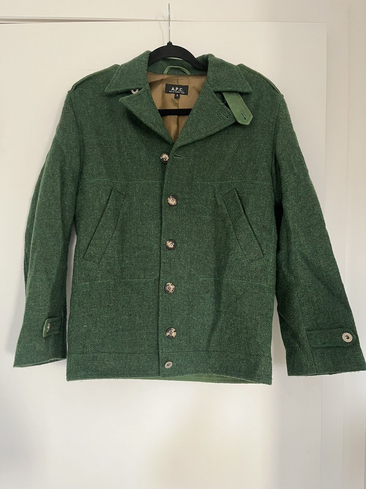 A.P.C. APC Wool Jacket, Size Small, in Green - Made in France Size US S / EU 44-46 / 1 - 1 Thumbnail