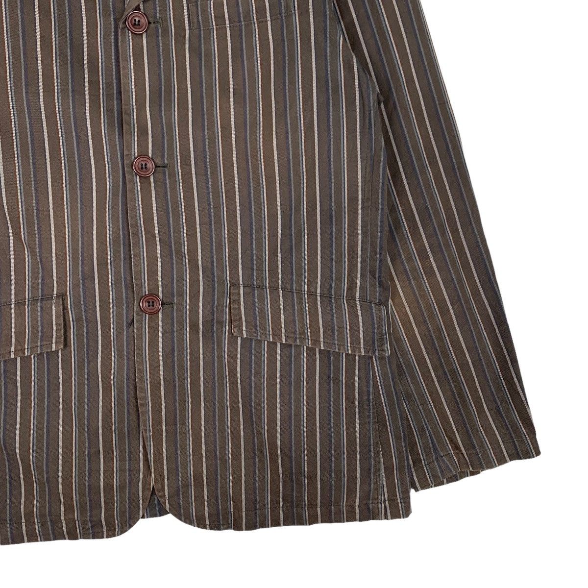 Japanese Brand KAPITALIST Striped Casual Jacket #0624-C29 Size US L / EU 52-54 / 3 - 4 Thumbnail
