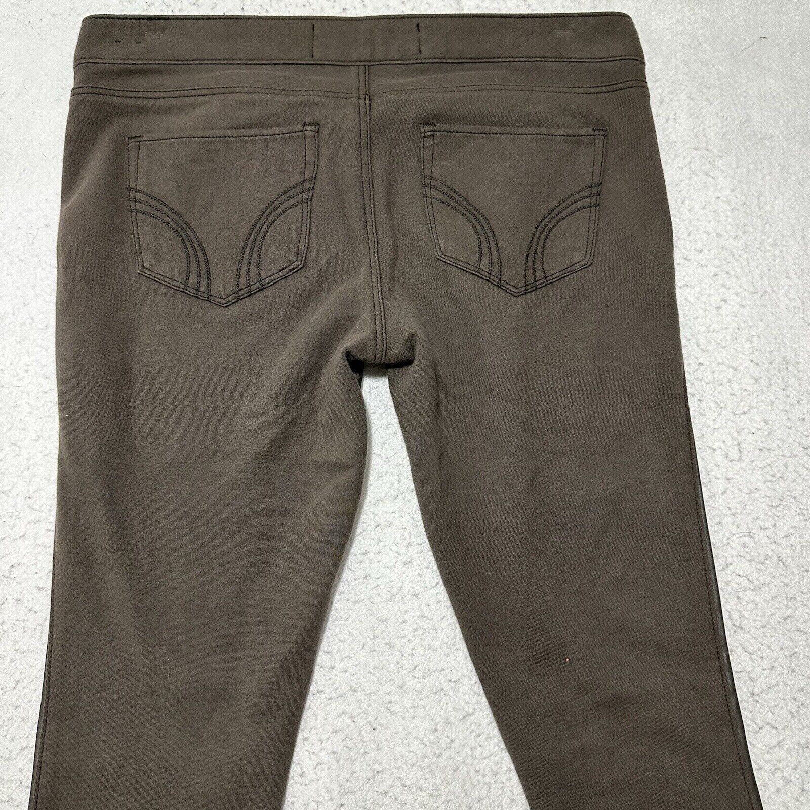 Hollister Hollister 9 Regular Faux Leather Front Skinny Pants Brown Size 32" / US 10 / IT 46 - 7 Thumbnail