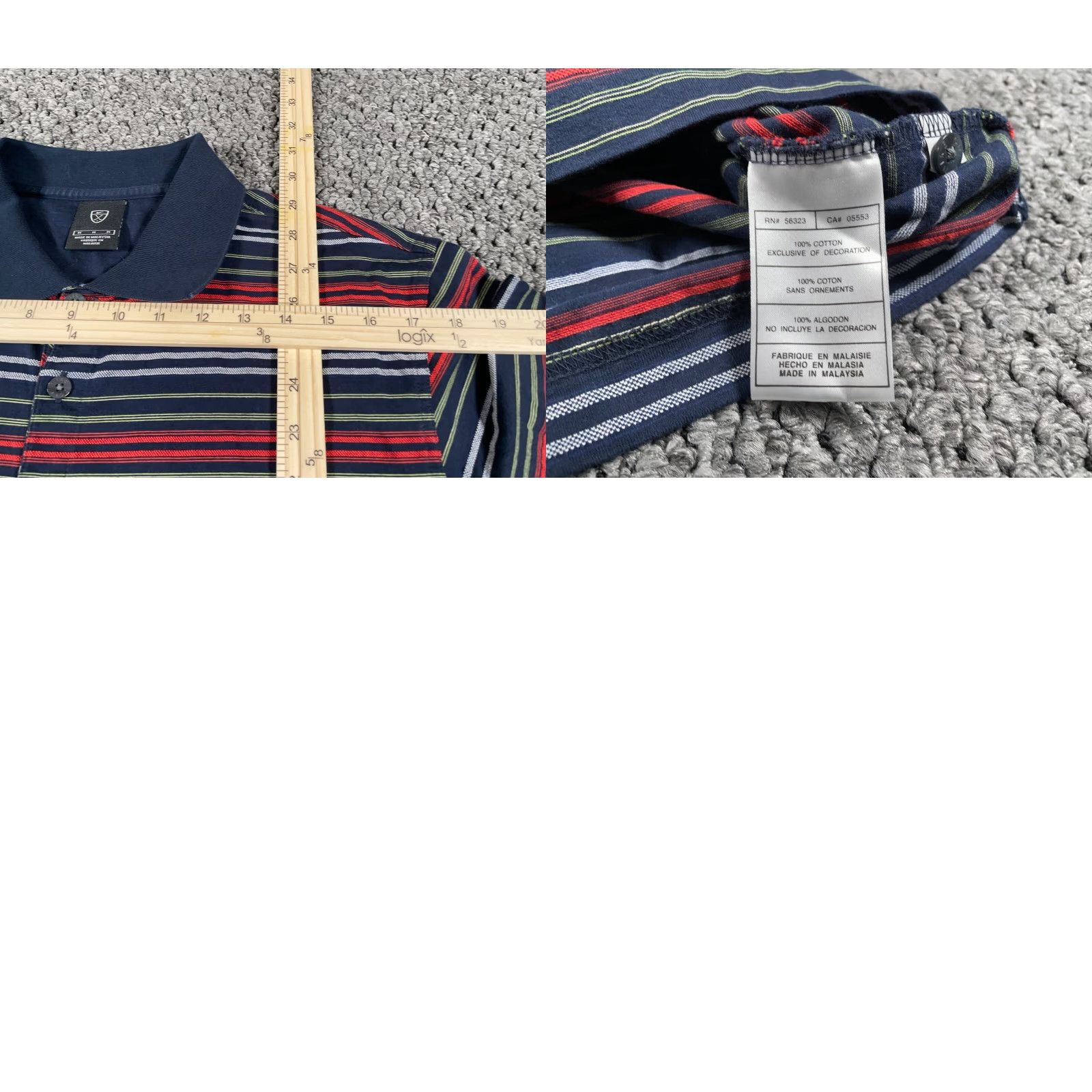 Nike Nike Golf Polo Shirt Mens Large Dark Blue Red Striped Embroidered Cotton Polo Shirt Golf Size US M / EU 48-50 / 2 - 8 Thumbnail