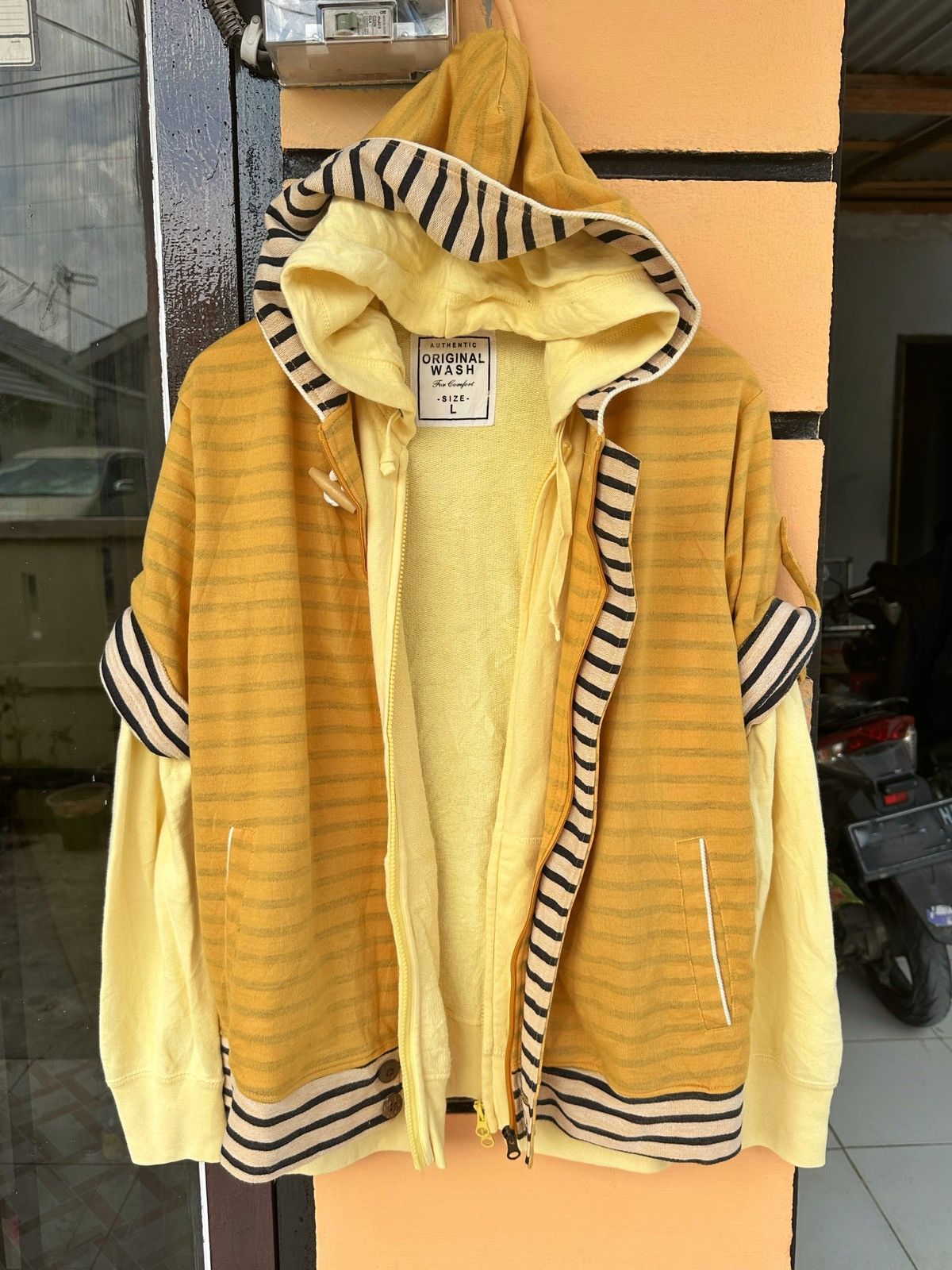 image of Hysteric Glamour x If Six Was Nine Double Layers Hoodie Lock Heaven X Uniqlo Ifsix Lgb Style in Yel