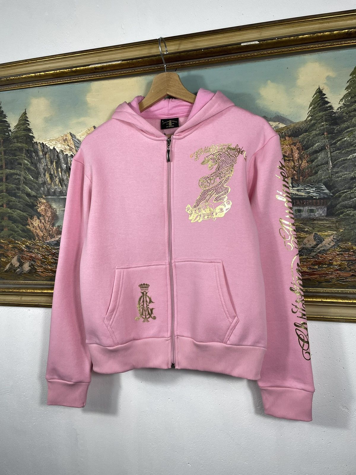 Christian Audigier × Ed Hardy × Vintage Ed Hardy Retro 00s Hoodie Sweatshirt Affliction Grunge Size S / US 4 / IT 40 - 3 Thumbnail