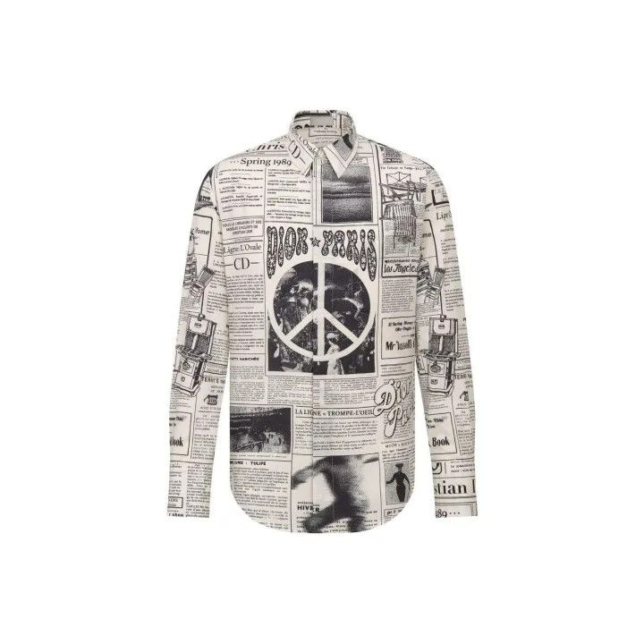 Dior Dior Printed Long Sleeve Shirt for Men 0079 Size US M / EU 48-50 / 2 - 1 Thumbnail