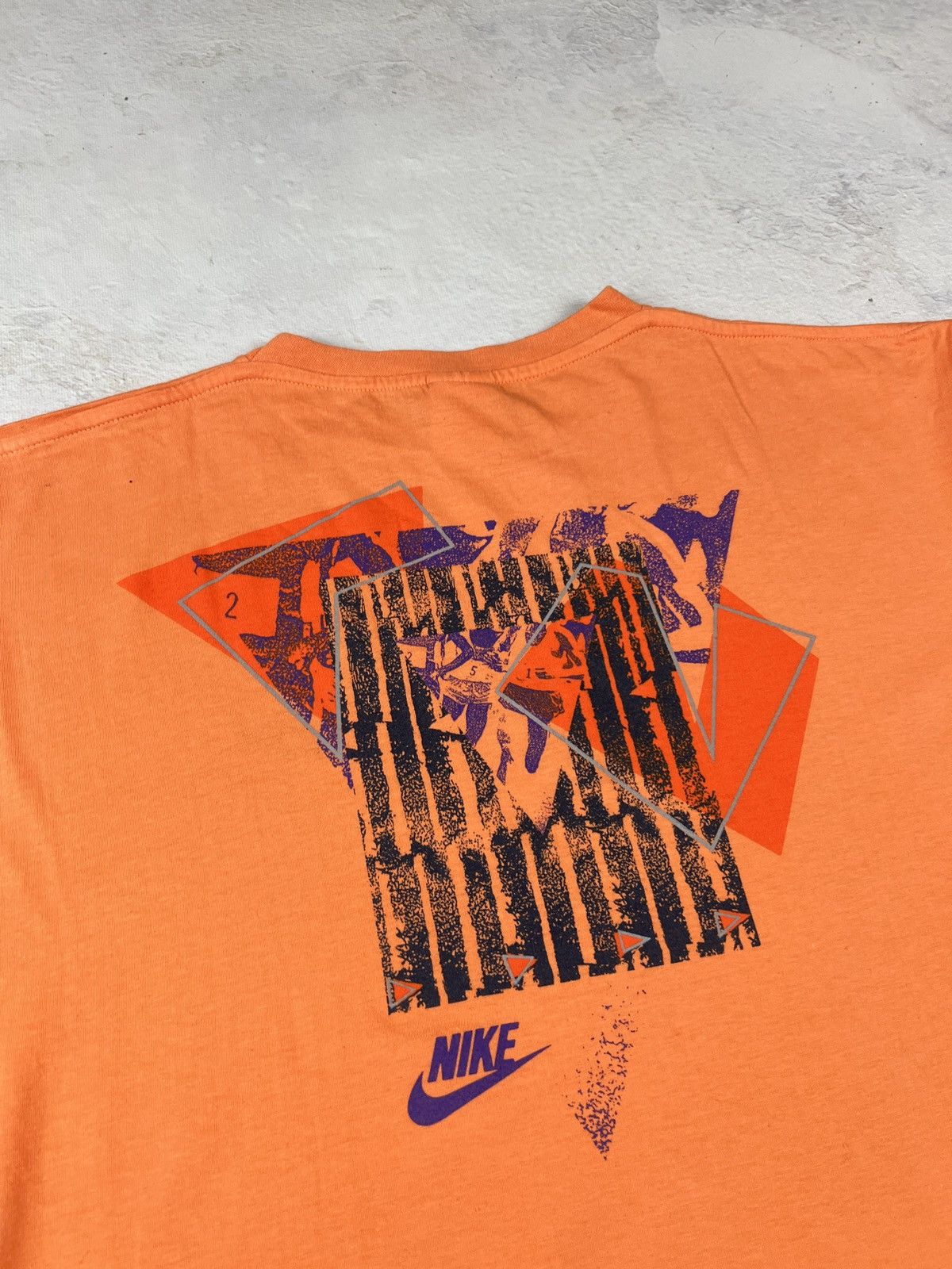 Nike Orange T-Shirt Nike Vintage Streetwear Sk8 Boxy Fit Y2K Rap Size US L / EU 52-54 / 3 - 4 Thumbnail