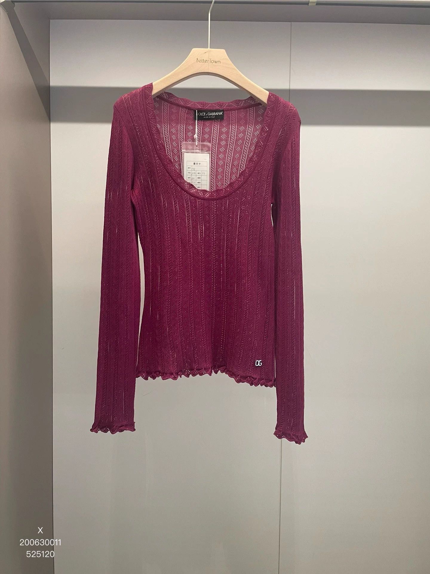 Dolce & Gabbana Dolce & Gabbana Fuchsia Cotton Tee No Wash/Sz Tag Size L / US 10 / IT 46 - 1 Thumbnail