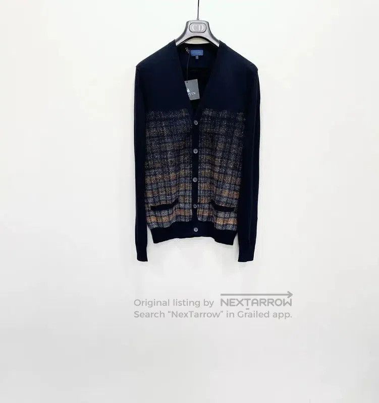 Lanvin Lanvin Black Wool Men's Long Sleeve Cardigan . Size US S / EU 44-46 / 1 - 1 Thumbnail