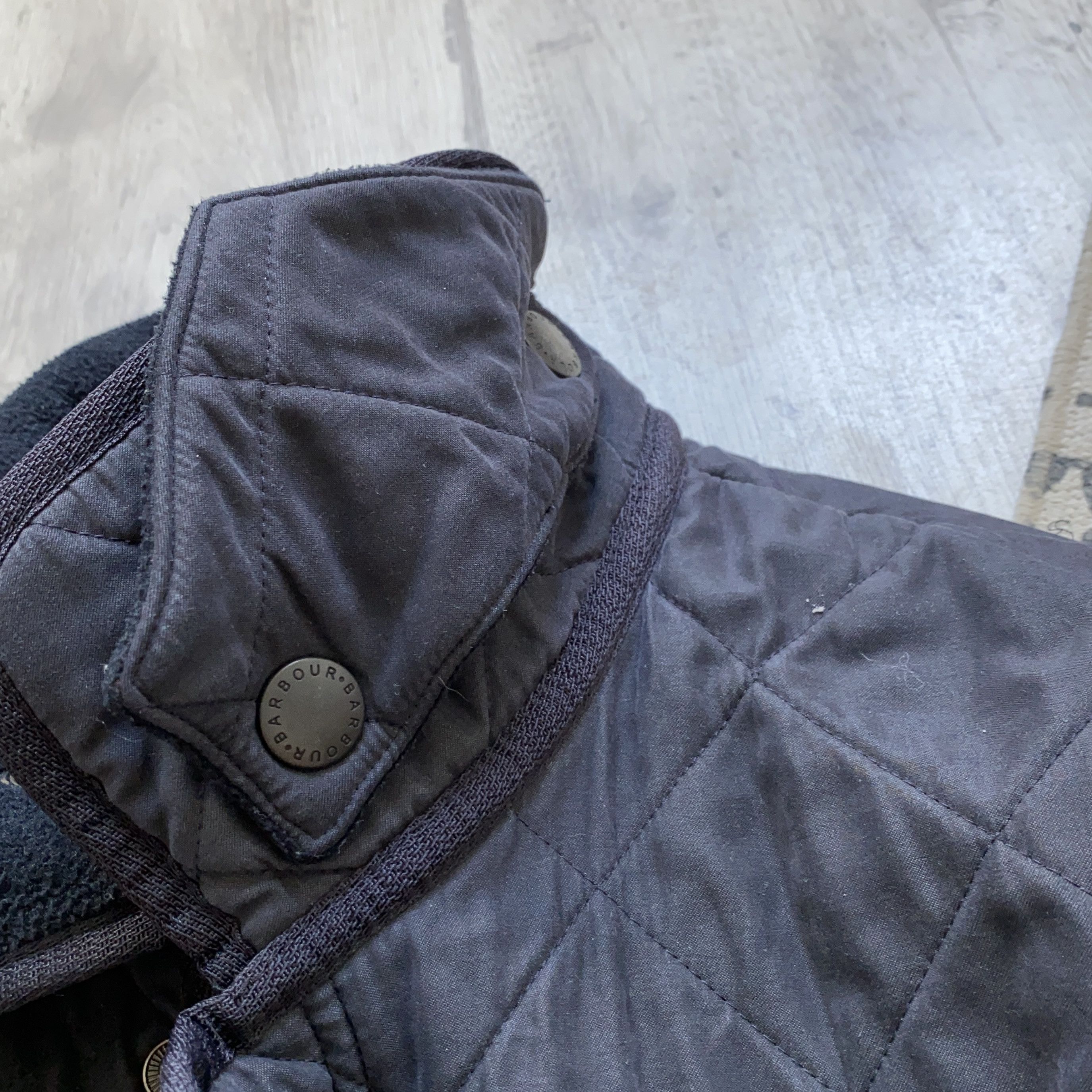 Barbour Vintage Barbour Quilted jacket Fleece lining Y2K Dark Navy Size US L / EU 52-54 / 3 - 8 Thumbnail