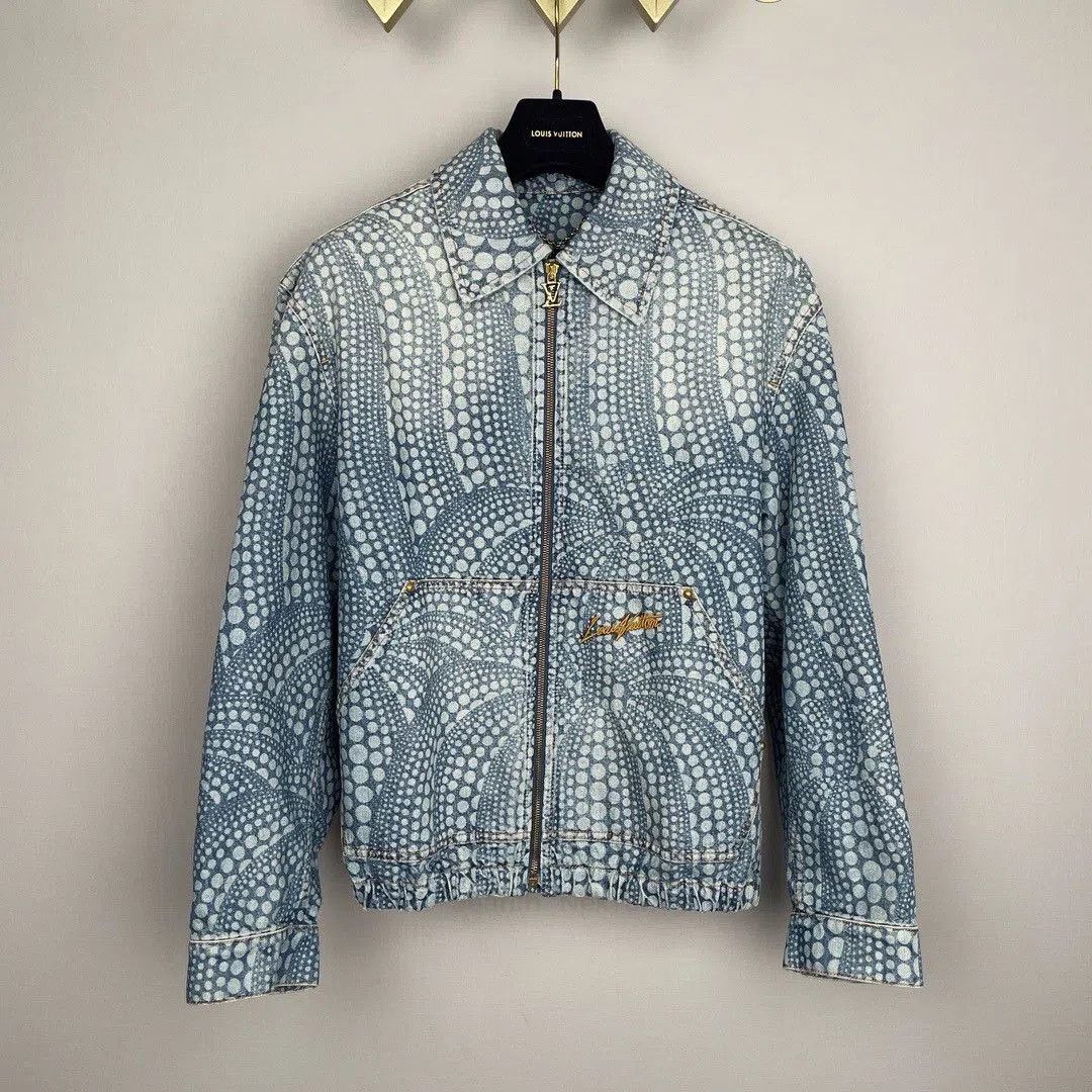Louis Vuitton LV Yayoi Kusama Polka Dot Denim Zip Jacket. Size US S / EU 44-46 / 1 - 1 Thumbnail