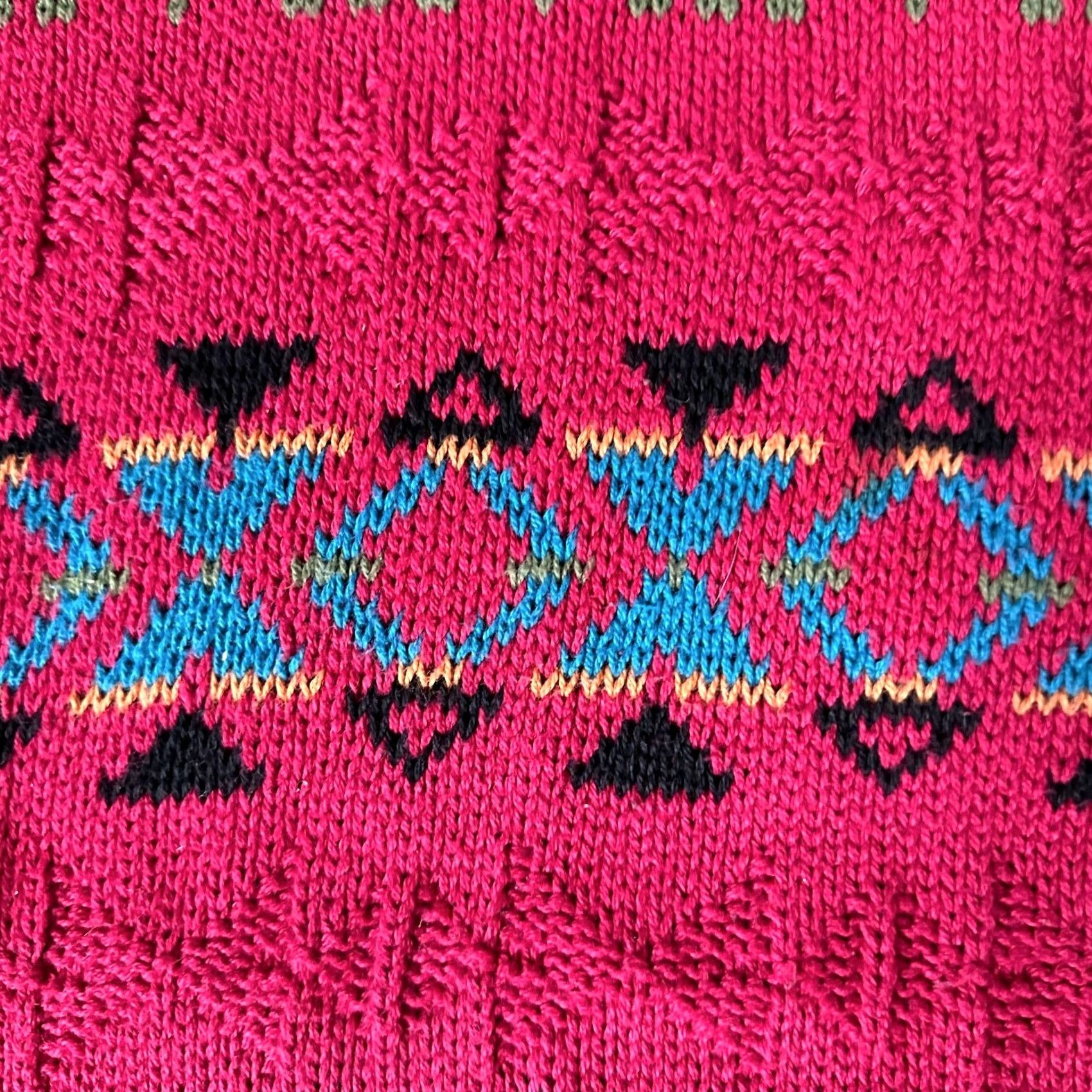 Vintage VINTAGE Lake Harmony Sweater Mens L Red Aztec 80s Crew Neck Knit Pullover Rowing Club Varsity Style Womens? Size US L / EU 52-54 / 3 - 4 Thumbnail