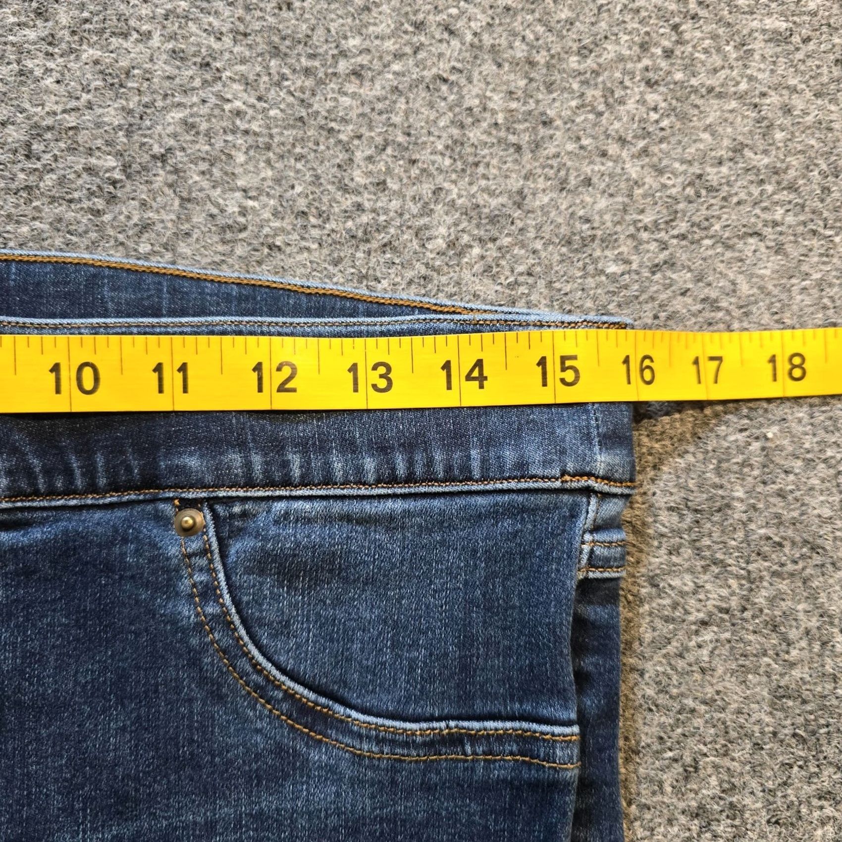 Spanx Spanx Jeans Womens Large Pull On Stretch Distress Raw Hem Skinny Mid Rise Casual Jeans Size 36" / US 14 / IT 50 - 6 Thumbnail