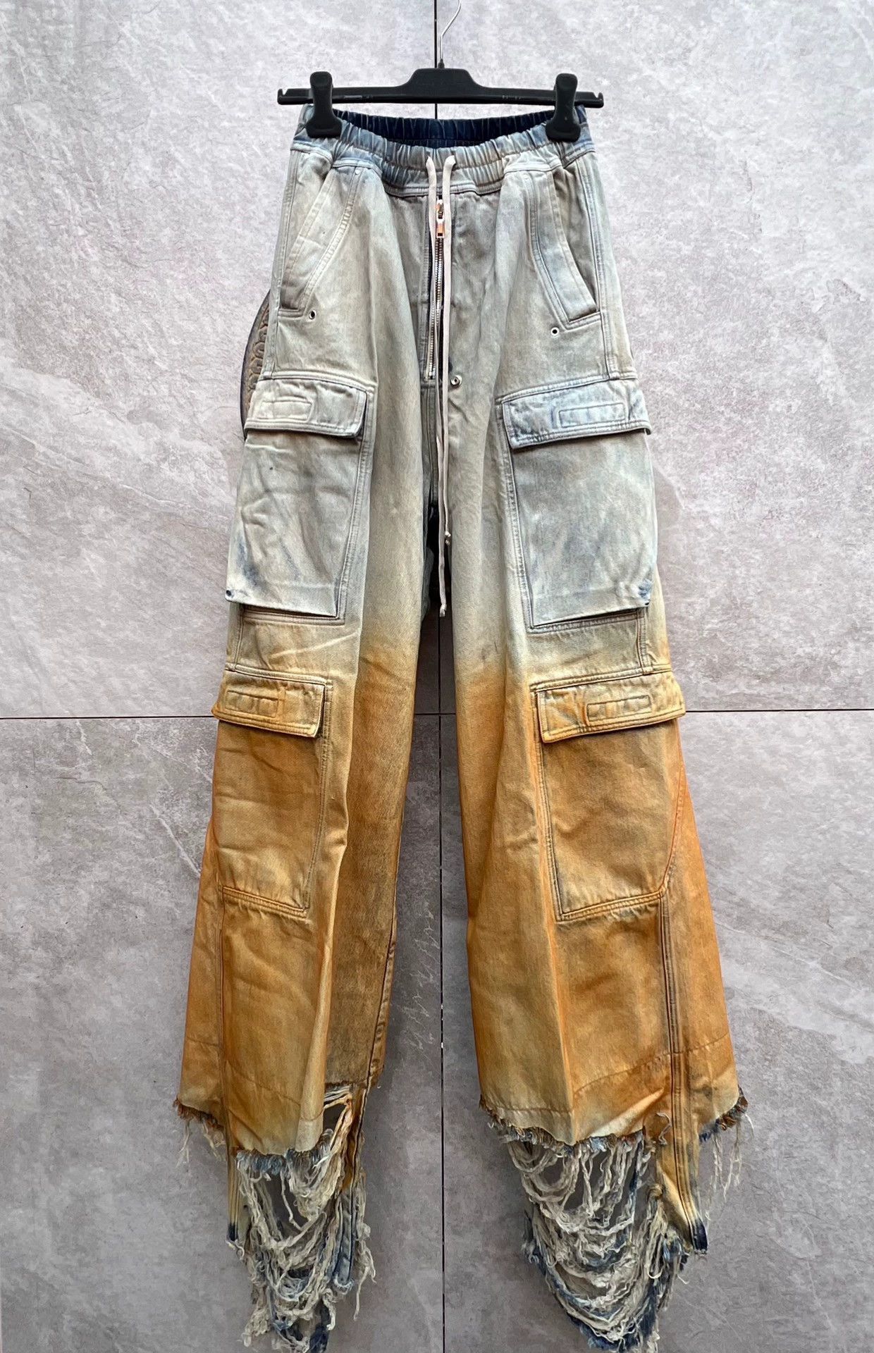 Rick Owens Rick Owens 24s two-color gradient wide-leg trousers -DMC Size US 28 / EU 44 - 1 Thumbnail