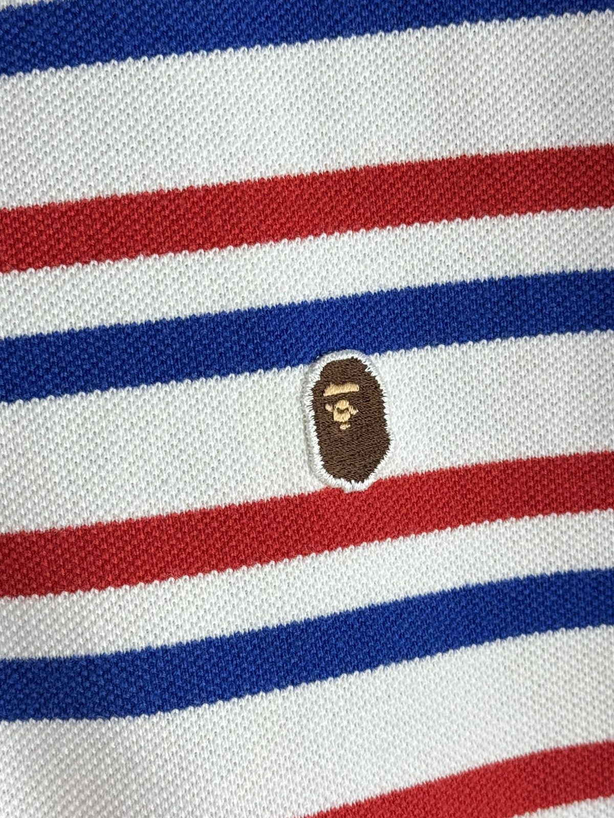 Bape Vintage BAPE A Bathing Ape Striped T-Shirt Polo Size US L / EU 52-54 / 3 - 3 Thumbnail