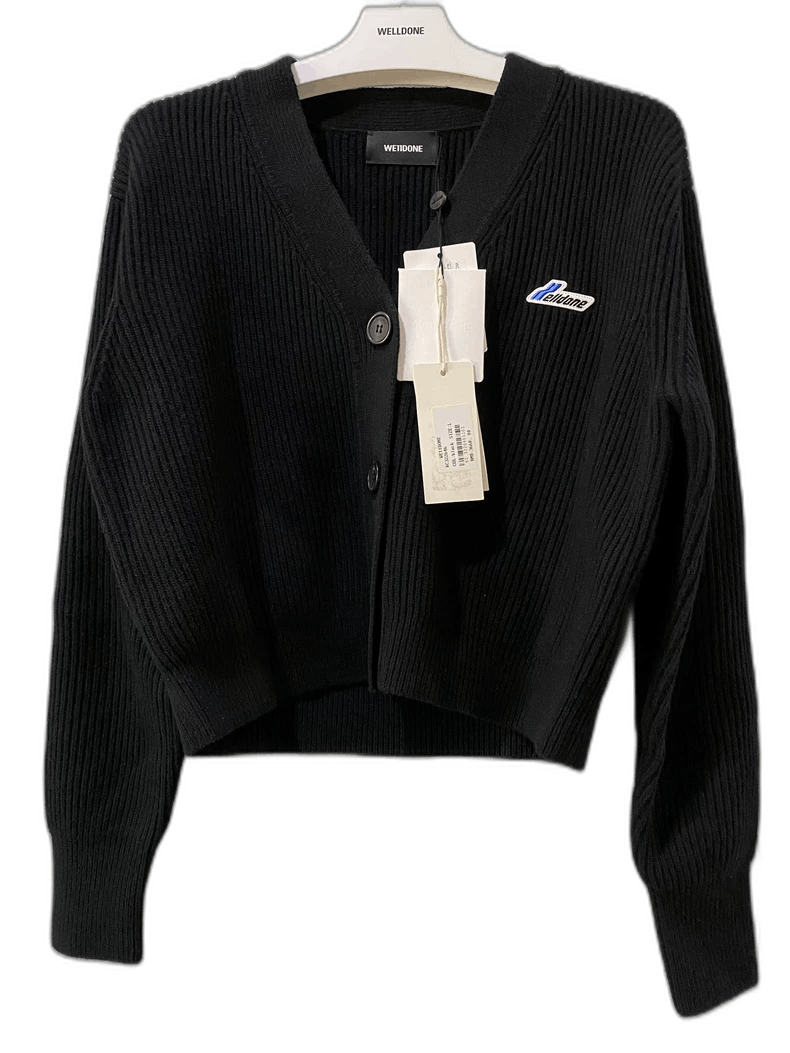 Maison MIHARA YASUHIRO Black Ribbed Knit Cardigan Sweater with Tags-yf Size US M / EU 48-50 / 2 - 1 Thumbnail