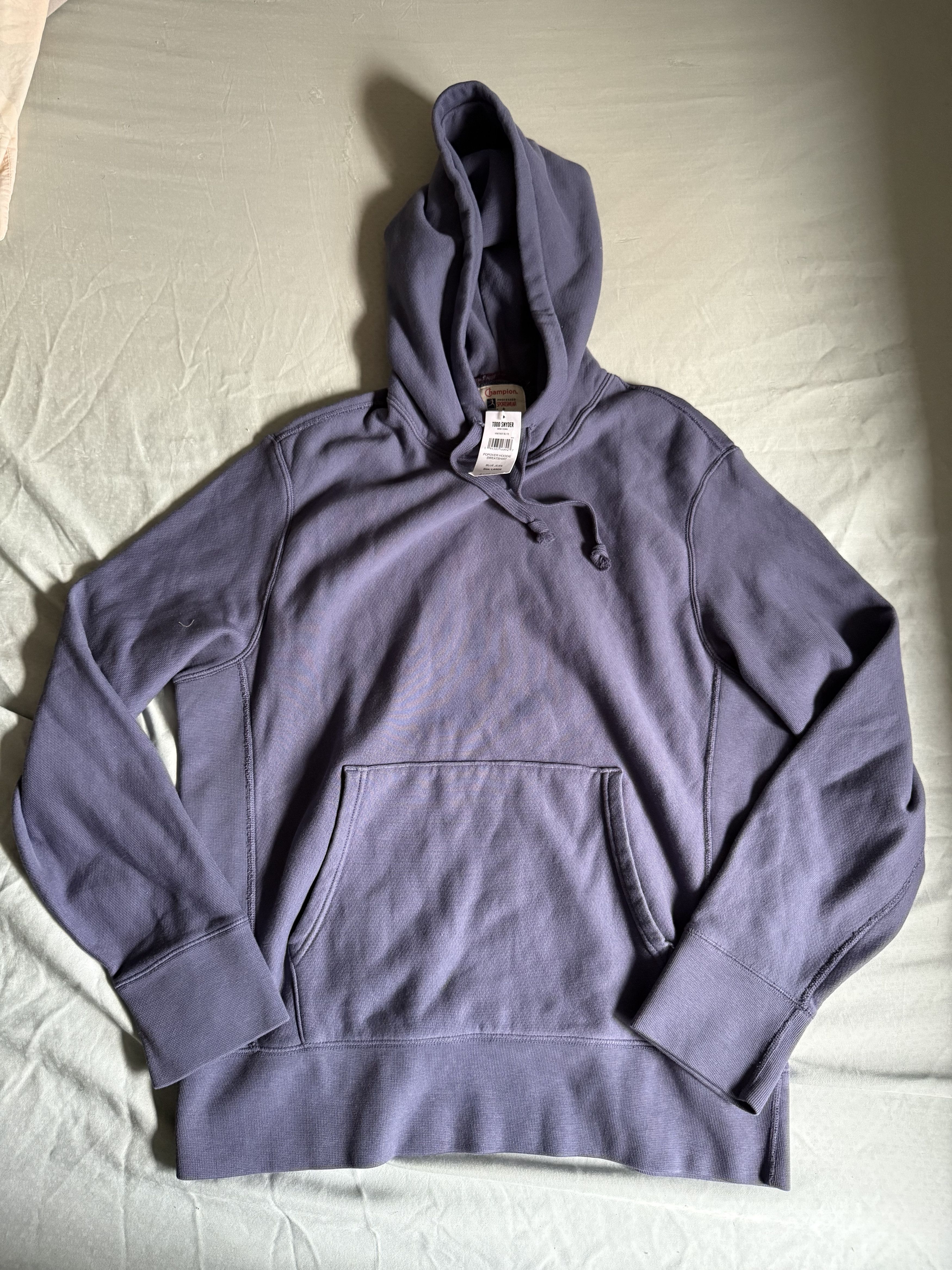 Champion × Todd Snyder TODD SNYDER x CHAMPION POPOVER HOODIE in BLUE JEAN $138 Size US M / EU 48-50 / 2 - 1 Thumbnail